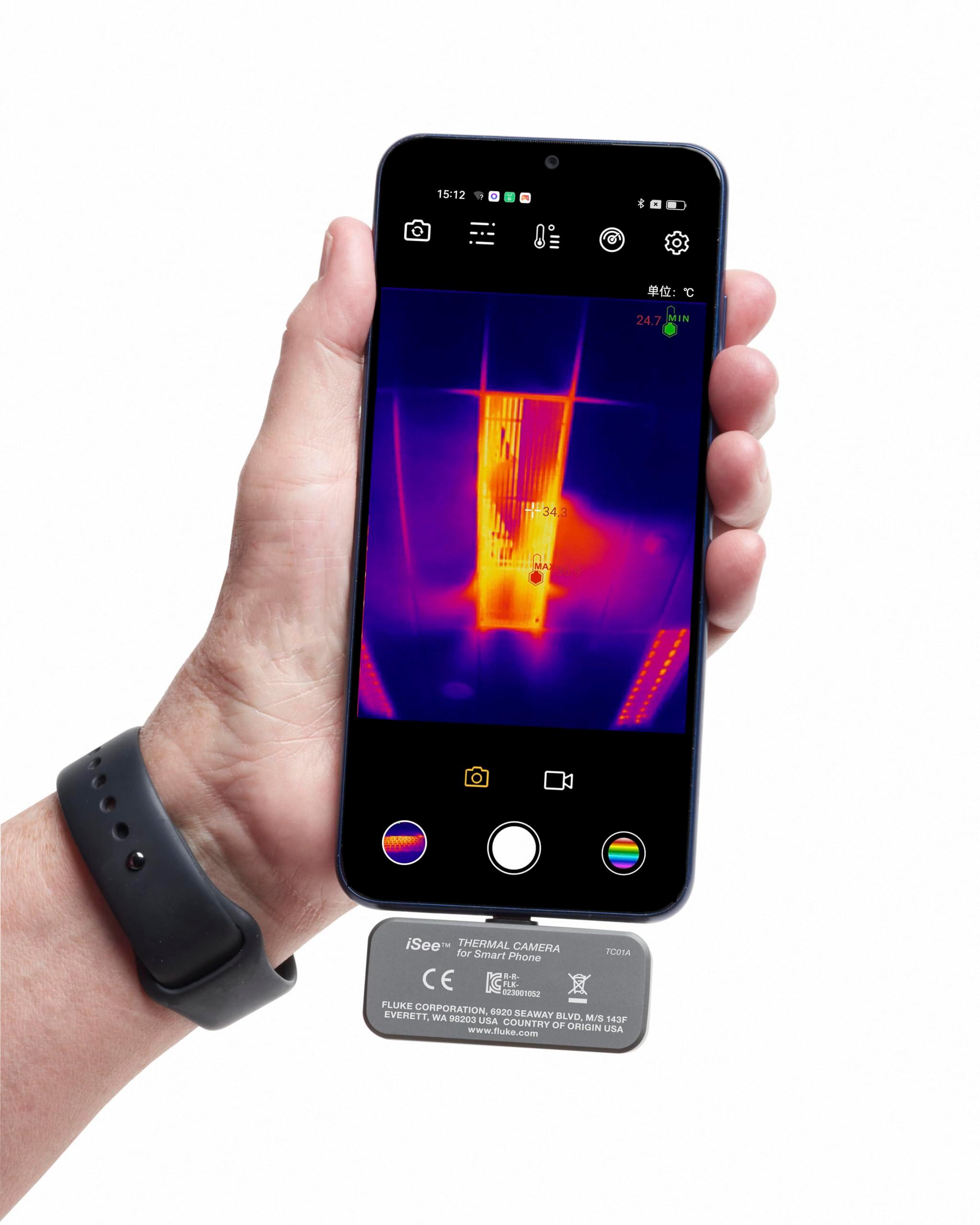 Fluke TC01A 25Hz - iSee Mobile Thermal Camera for Android Smartphones, Temperature Range up to 1022°F - Image 3