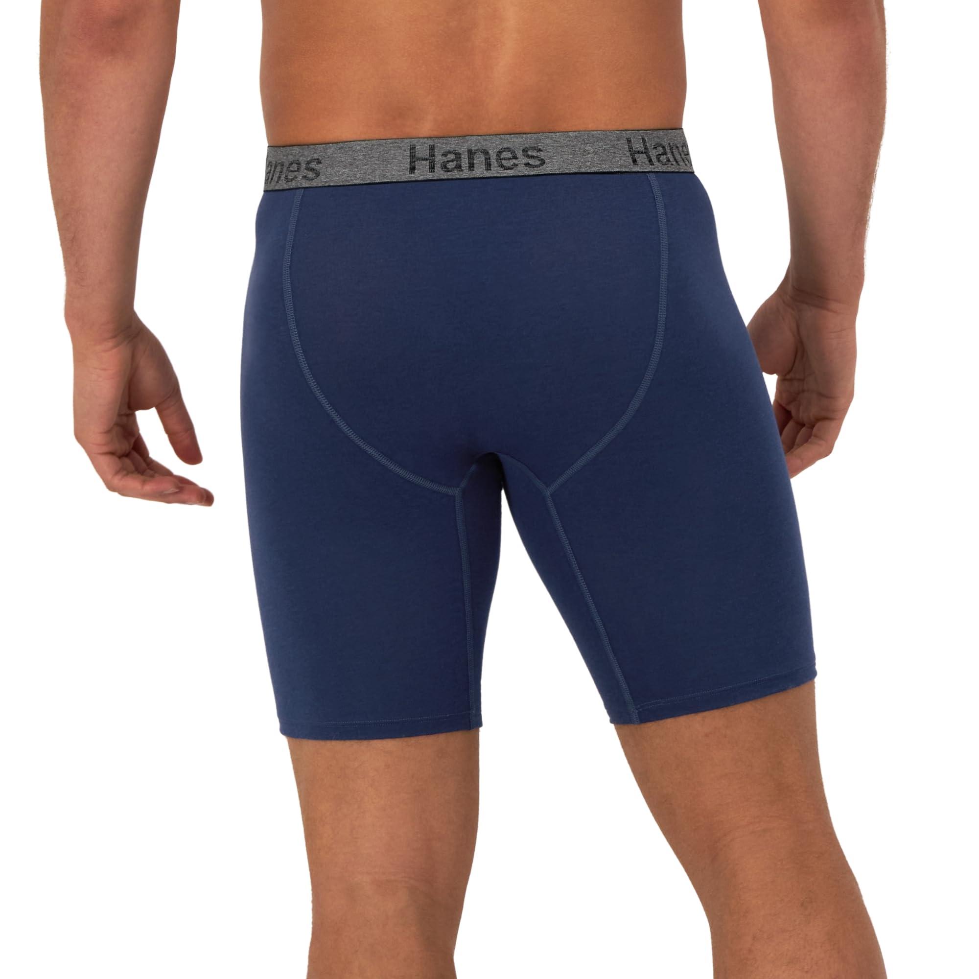 Hanes Men's Comfort Flex Fit Boxer Briefs, Ultra Soft Stretch, Long Leg & Regular Leg, 3- Pack - Image 3