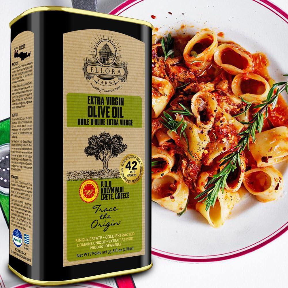 Ellora Farms Single Estate Traceable Extra Virgin Olive Oil 1 Liter PDO Tins | 2 Pack - Image 2