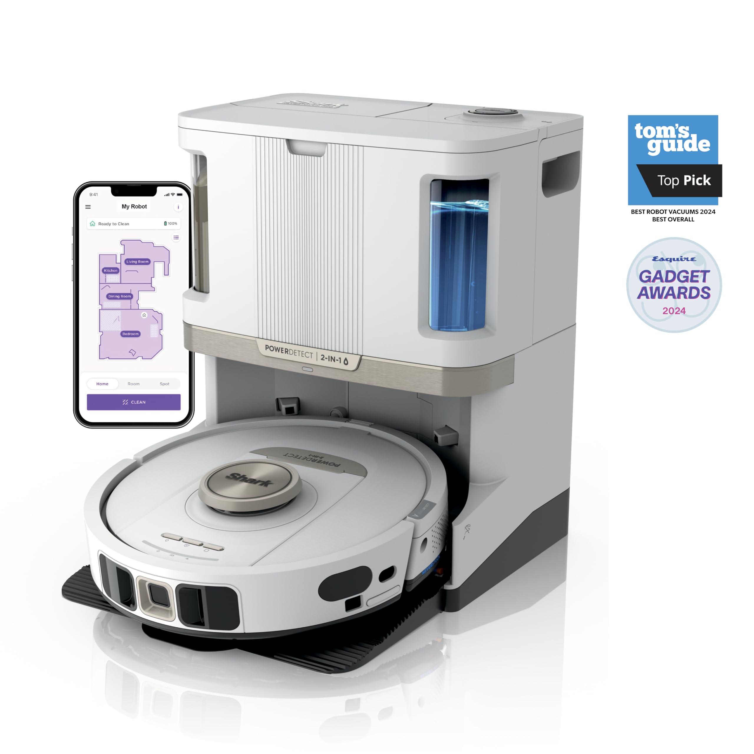 Shark Robot Vacuum & Mop Combo, PowerDetect NeverTouch Pro, Self-Emptying, Self-Refill with Self-Clean Pad Wash & Dry, 60-Day Debris Capacity, 30-Day Refill Tank, 5 PowerDetect Technologies, AV2800ZE - Image 2