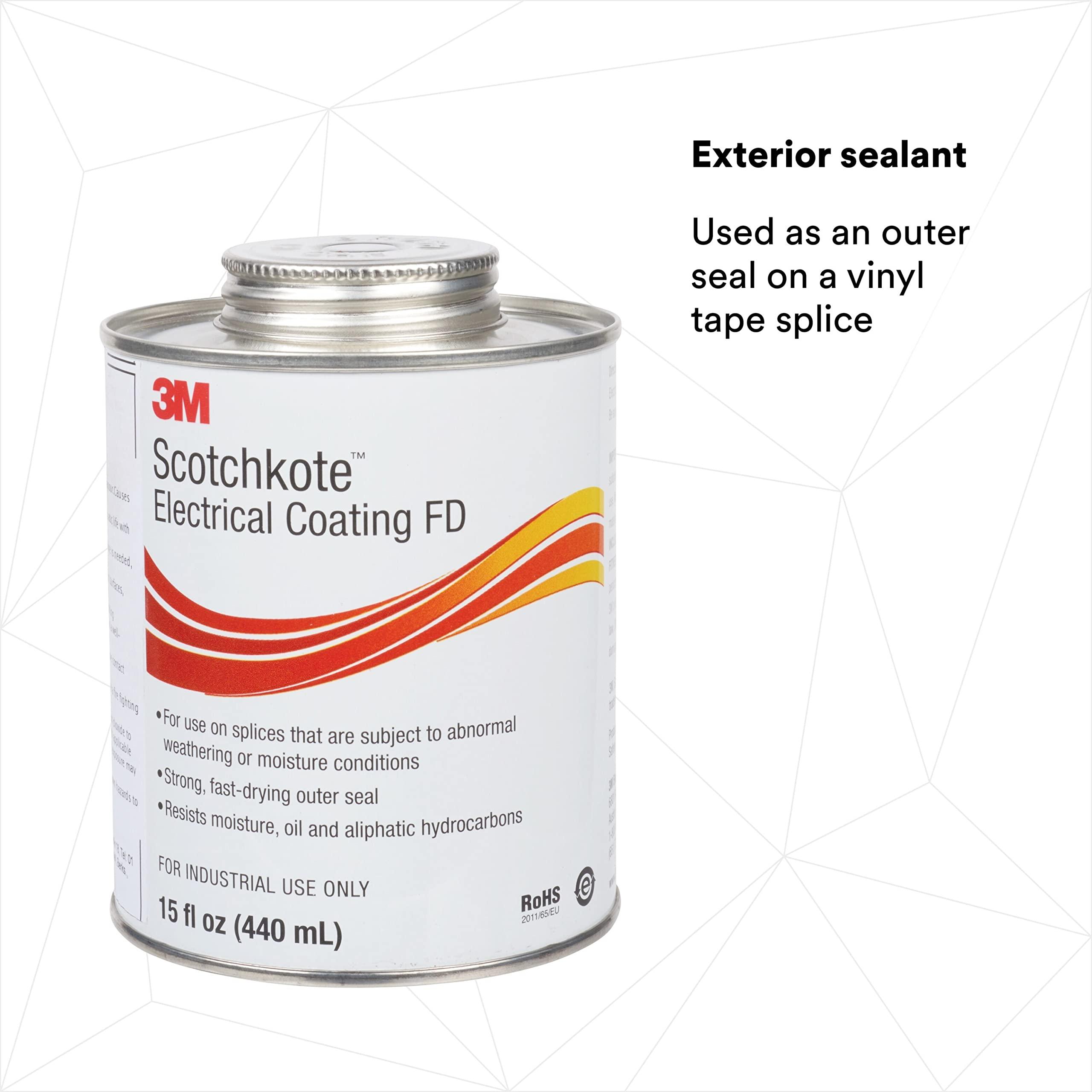3M Scotchkote Electrical Coating FD, Fast-Drying Liquid, Flexible Sealant and Bonding Agent, Self-Contained Applicator, 15 oz. can - Image 7