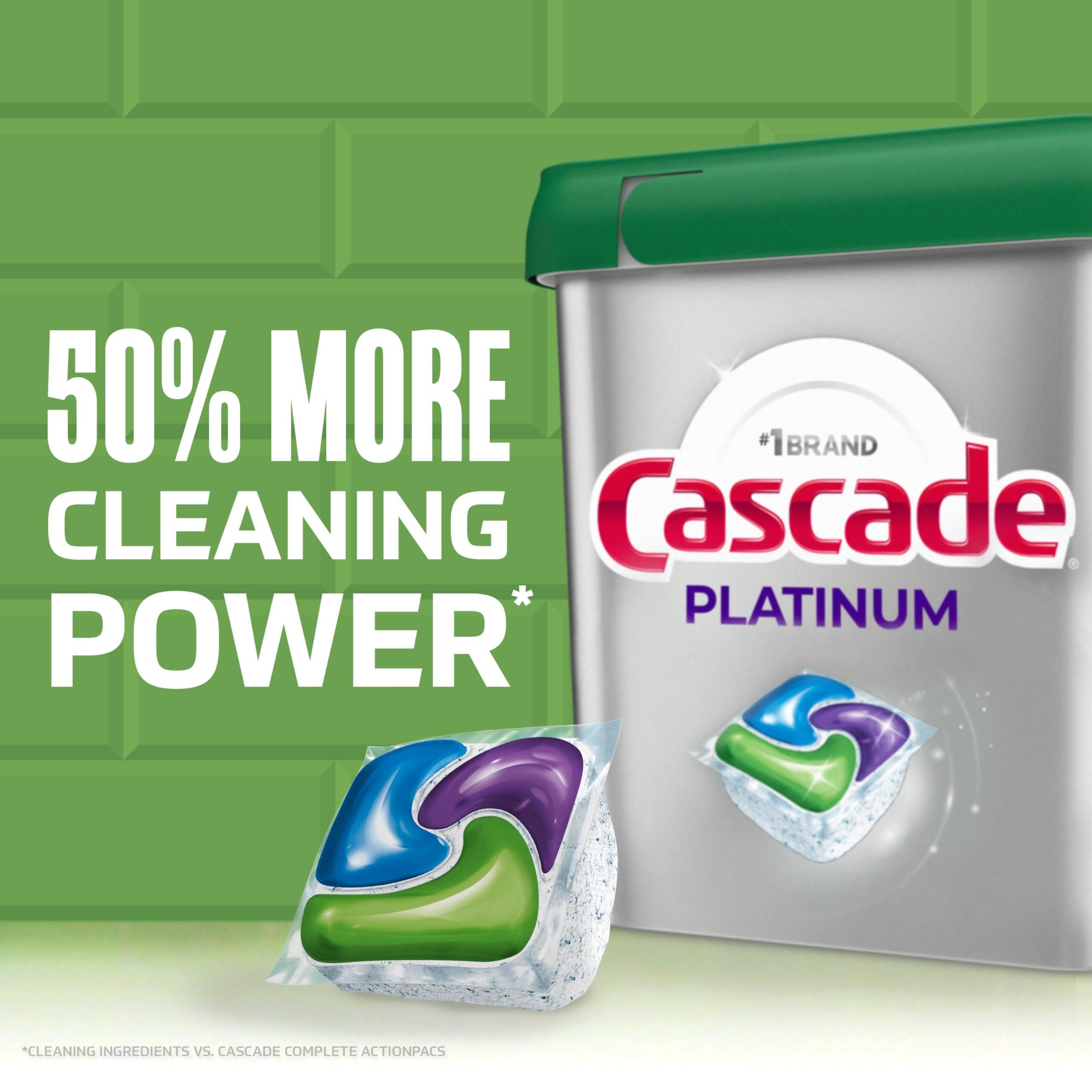 Cascade Platinum Dishwasher Pods, Dishwasher Detergent, Dish Detergent Soap, Fresh, 12 count - Image 4