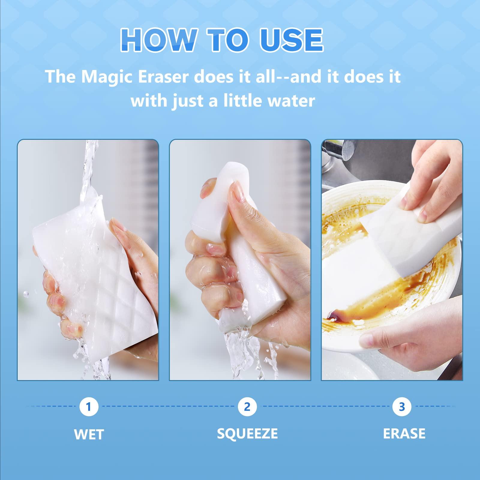Squish Magic Eraser Sponge, 18 Pack Cleaning Pads for Walls, Oven, Kitchen, and Shoe Cleaner With Melamine Foam, Universal Cleaner - Image 6