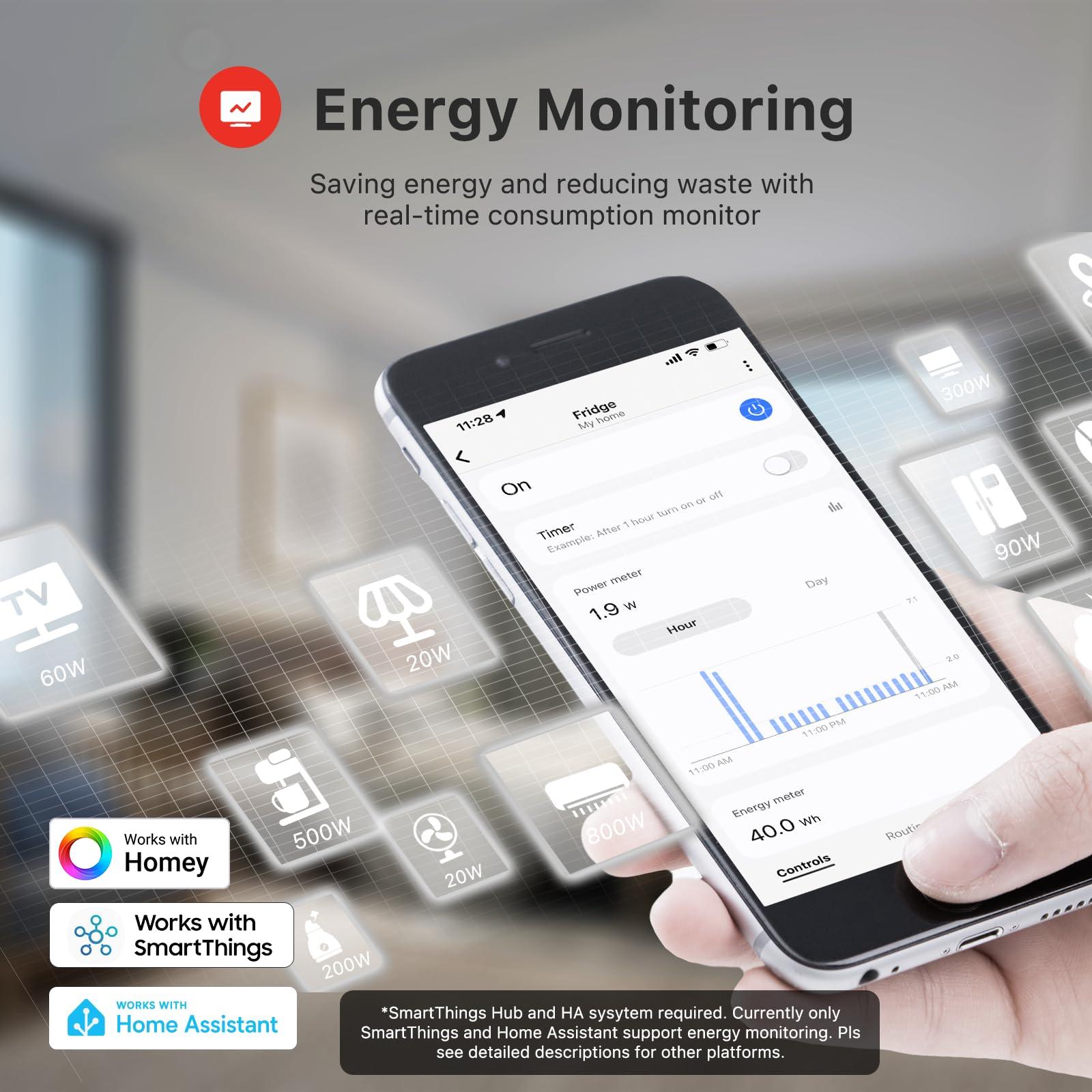 THIRDREALITY ZigBee Smart Plug 4 Pack with Real-time Energy Monitoring,15A Outlet, Zigbee Repeater,ETL Certified,ZigBee Hub Required,Work with Home Assistant,Compatible Echo Devices and SmartThings - Image 3