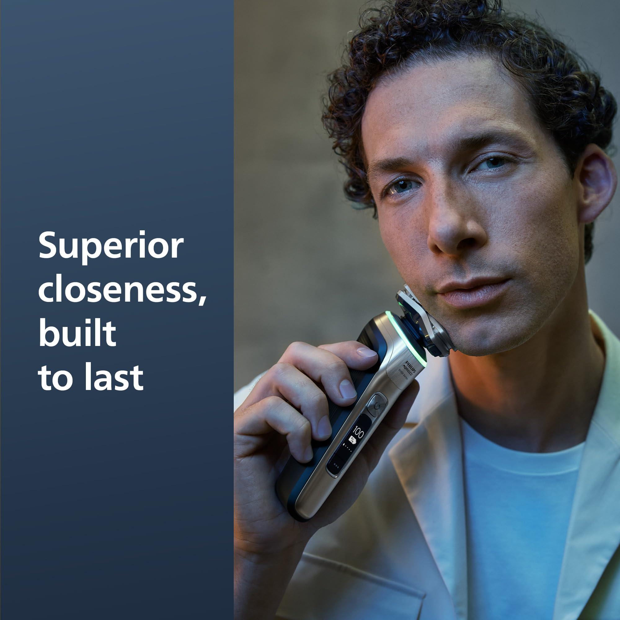 Philips Norelco Shaver Series 9000 Space Grade Edition, Wet & Dry Electric Shaver, with Lift & Cut Shaving System, Pop-up Trimmer, Cleaning Pod & 3 Cartridges, Charge Stand & Travel Case, S9979/92 - Image 2