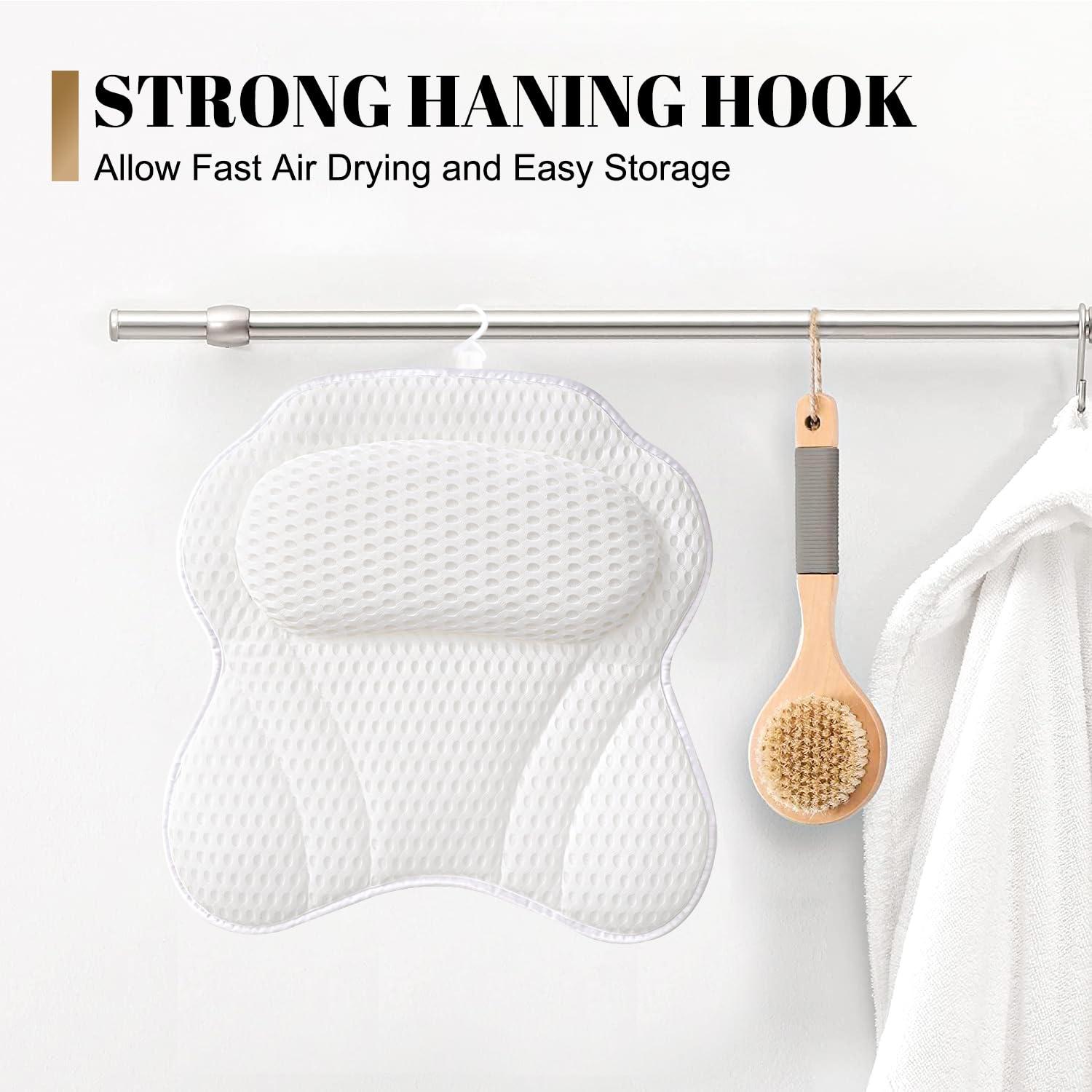 Bath Pillow Luxury Bathtub Pillow, 4D Bath Tub Pillows for Head, Neck and Back Support, Tub Pillow for Bathtub with 6 Non-Slip Suction Cups, Relaxing Bath Accessories Spa Gifts - Image 7