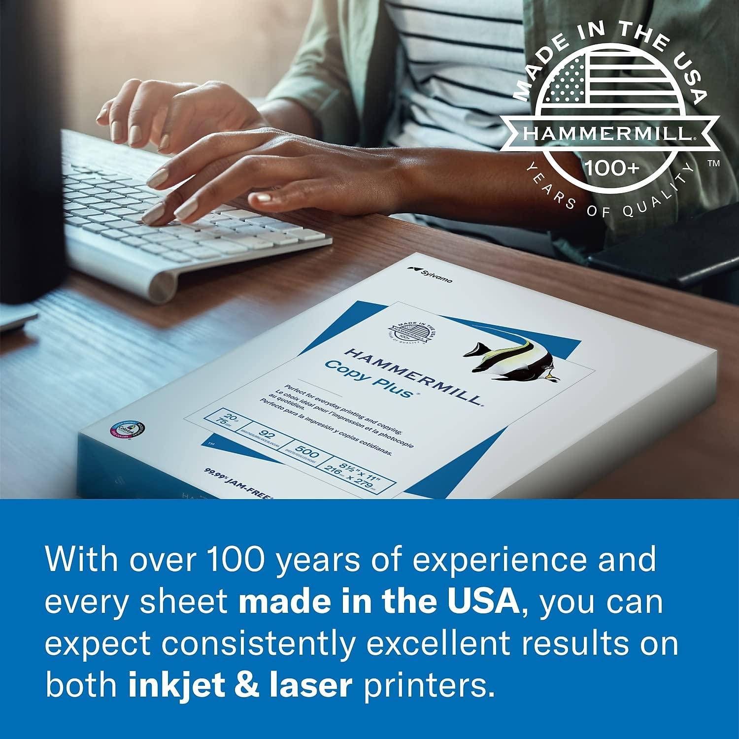 Hammermill Printer Paper, Premium Color 32 Lb Copy Paper, 8.5 x 11 - 1 Ream (500 Sheets) - 100 Bright, Made in the USA, 102630 - Image 7