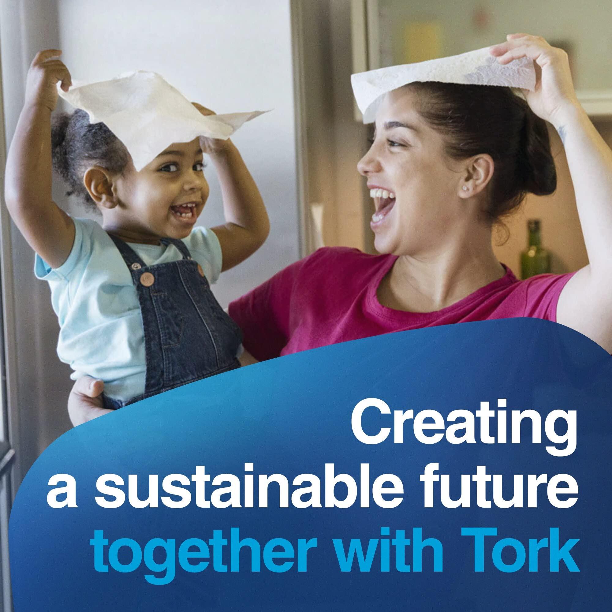 Tork Handi-Size Perforated Roll Towel White, Certified Compostable, 30 x 120 Towels, HB9201 - Image 4