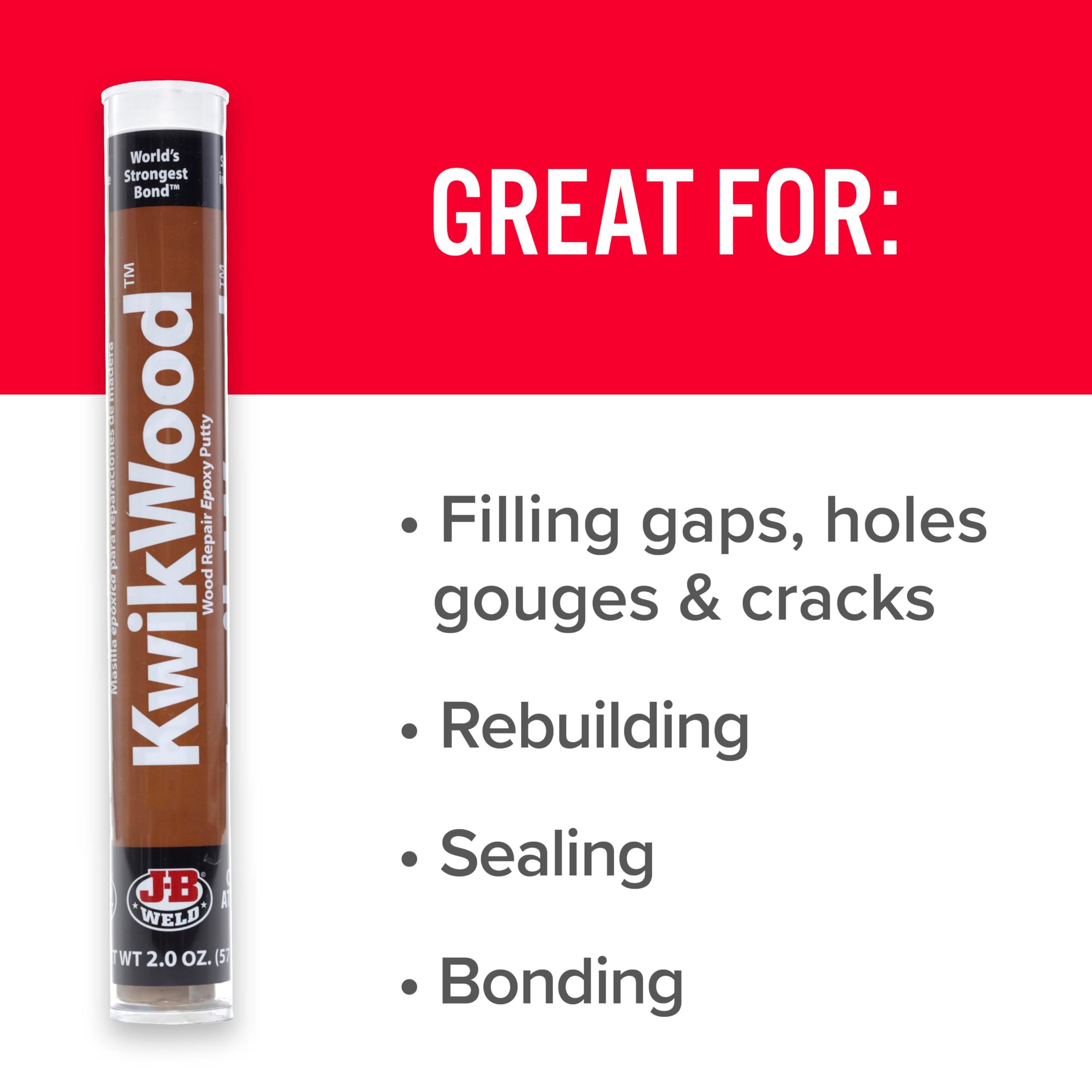 J-B Weld 8258 KwikWood Wood Repair Epoxy Putty Stick-7 inch, Beige - Image 3