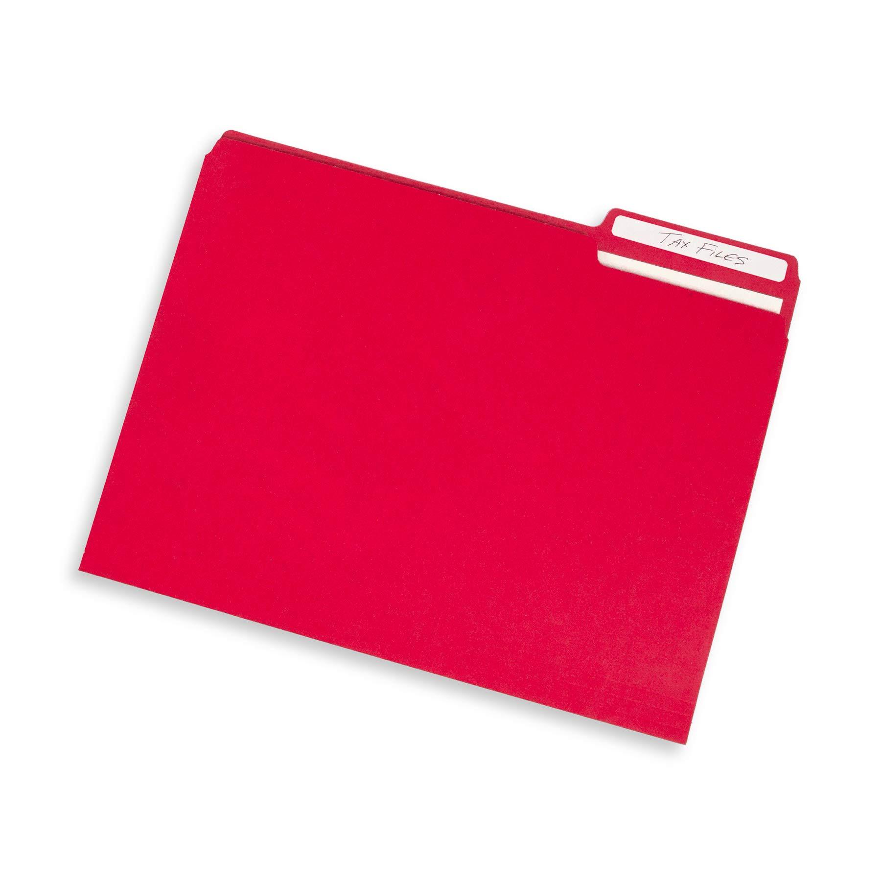 File Folder, 1/3 Cut Tab, Letter Size, Red, Great for Organizing and Easy File Storage, 100 Per Box - Image 6