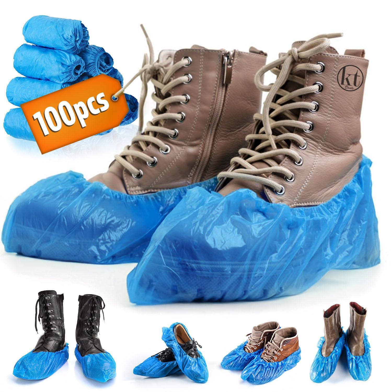 100PCS Disposable Shoe Cover Waterproof Large Boots Covers for Indoors/Outdoor Booties Sneaker Protector Coverings, One Size Fits Most up to size 11 US Men and 13 US Women (50 Pair) - Image 8