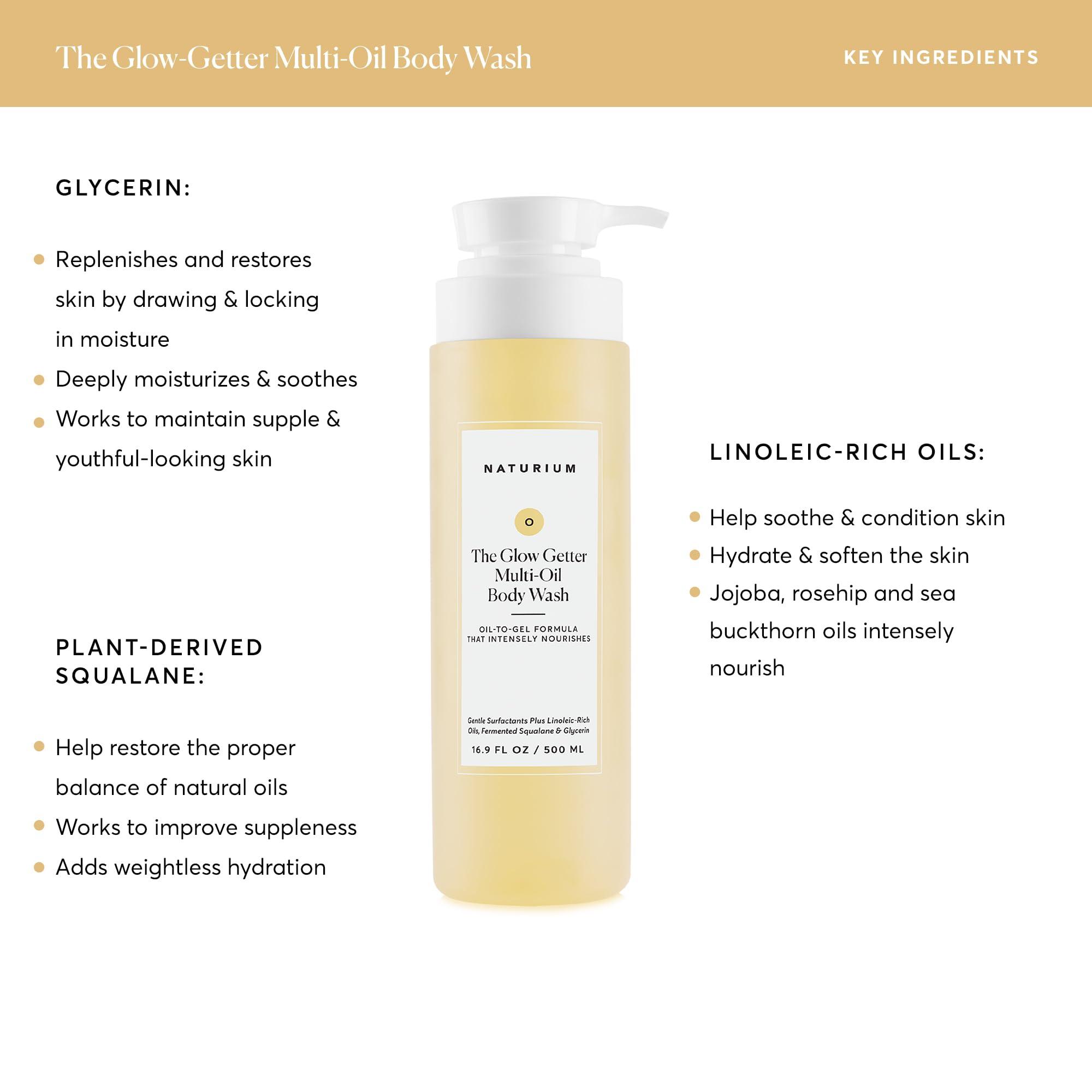 Naturium The Glow Getter Multi-Oil Hydrating Body Wash, Gentle Cleanser, 16.9 oz - Image 3