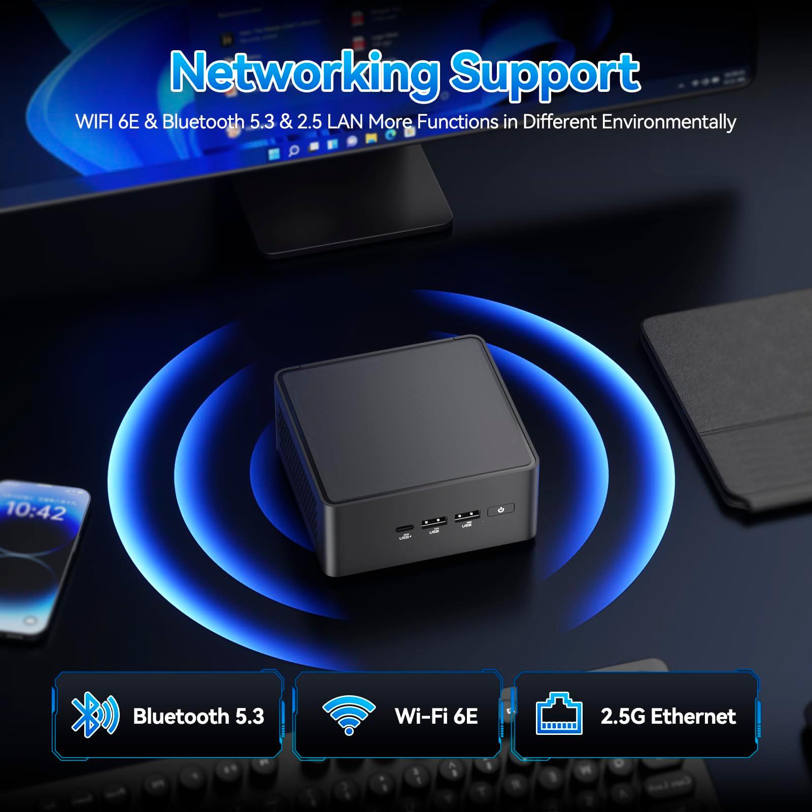 ASUS NUC 14 Pro AI Mini Computer, NUC14RVHU5 Intel Core Ultra5-125H Processor(14C/18T,Up to 4.5GHz) Intel Arc GPU Graphics,DDR5 5600 32GB RAM&512GB NVMe SSD Support 8K/WiFi6E/BT5.3/2.5G LAN/Win11Pro - Image 4