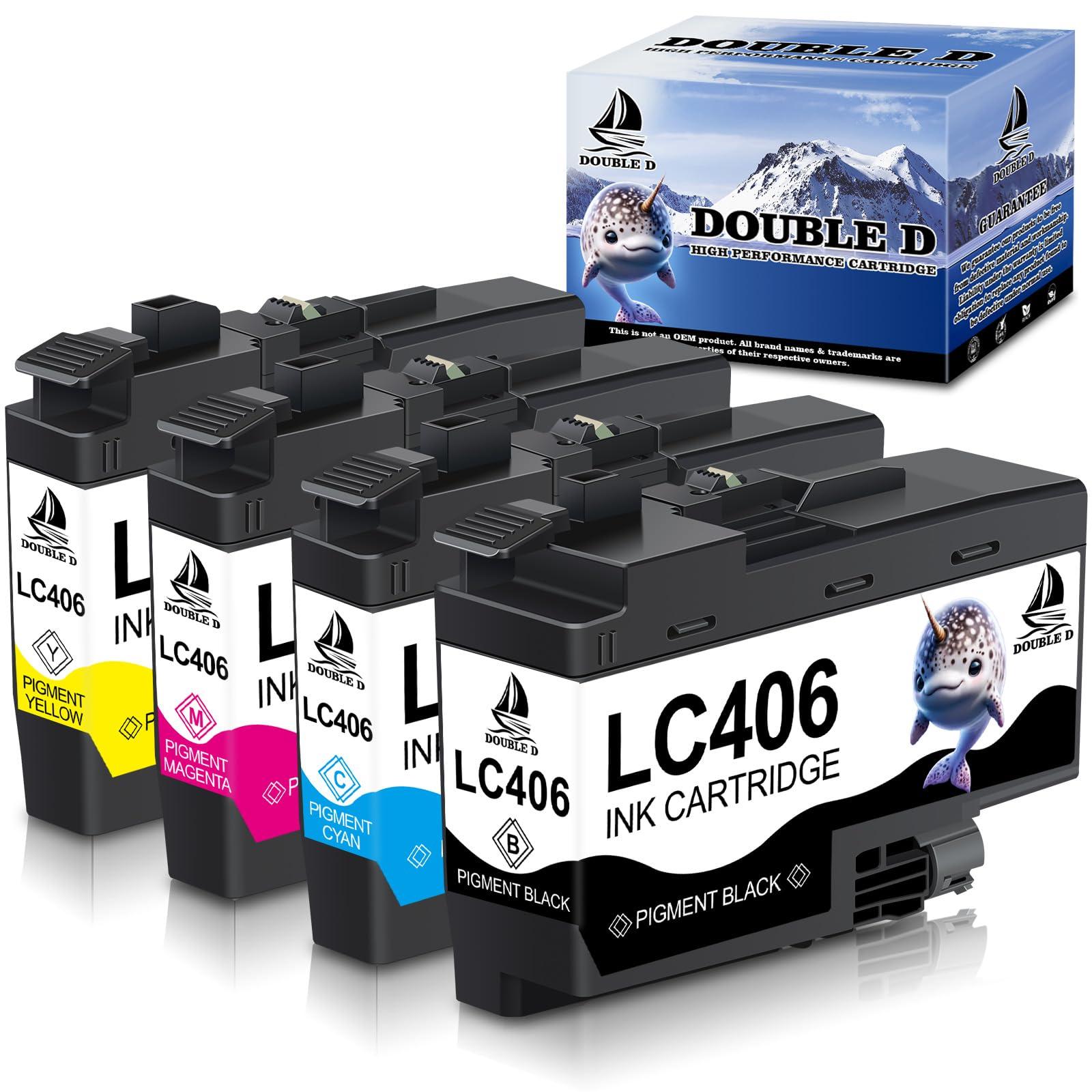 LC406 Ink Cartridges Compatible Replacement for Brother LC406 LC-406BK LC406 LC406BK Use with Brother LC-406 MFC-J4335DW MFC-J4345DW XL MFC-J4535DW MFC-J4535DW XL Printer, 4 Pack