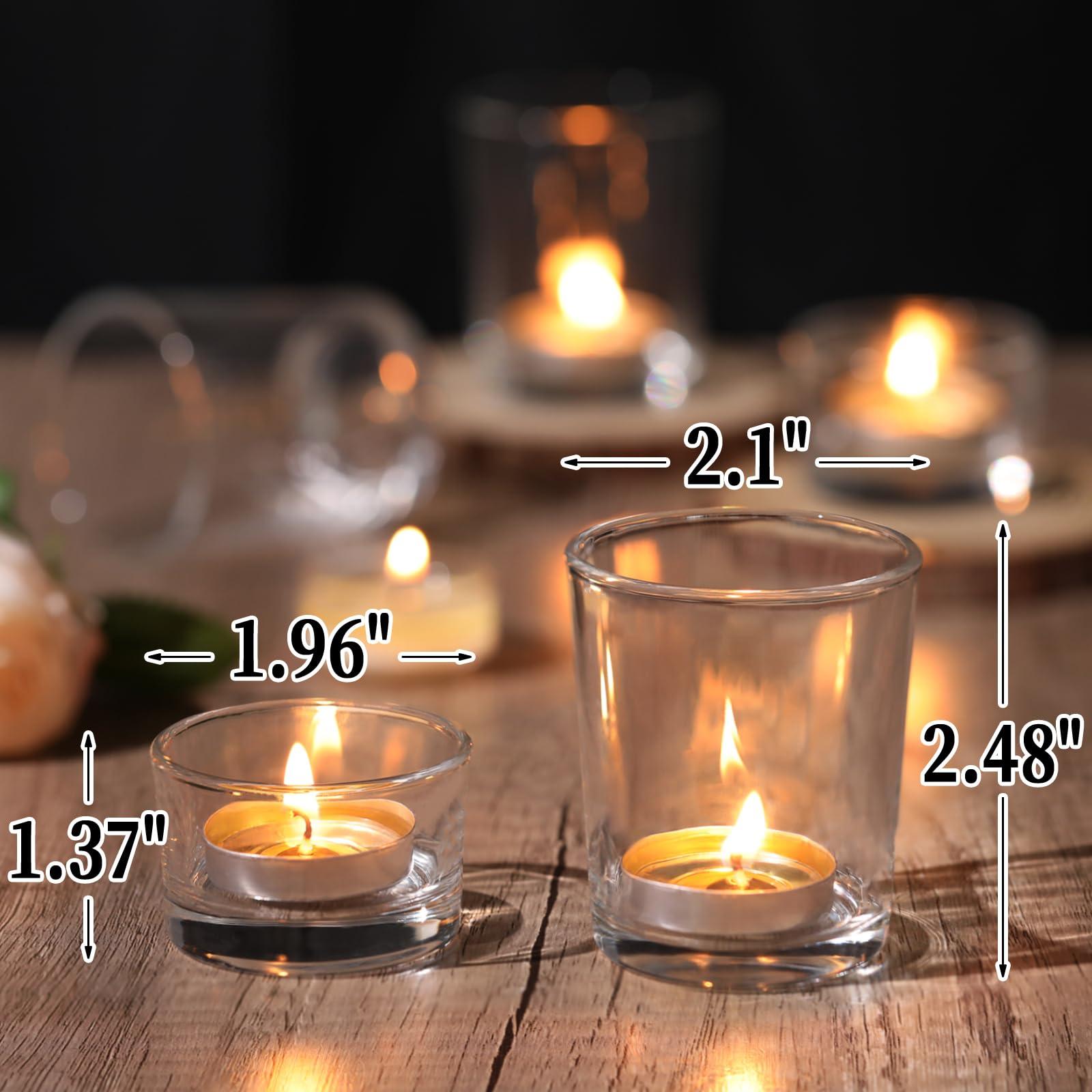36pcs Assorted Votive Candle Holders, Glass Candle Holder for Wedding Decor, Clear Tealight Candle Holder for Table Centerpiece, and Party Decor - Image 2
