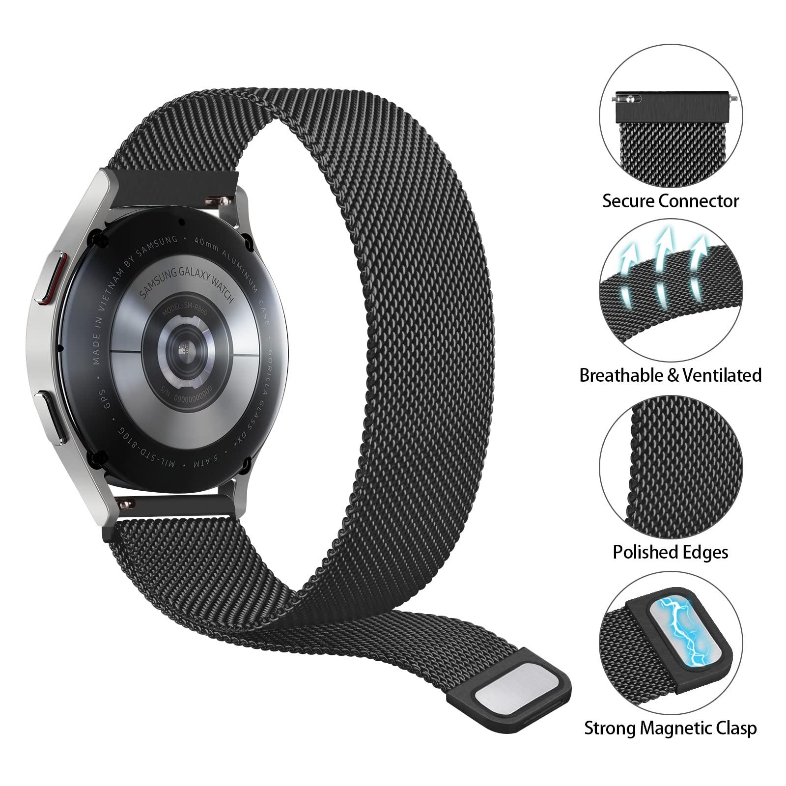 Samsung Galaxy Watch 5 Bands - 40mm, 44mm, 45mm Compatible, Stainless Steel Replacement Straps for Women & Men - Image 2