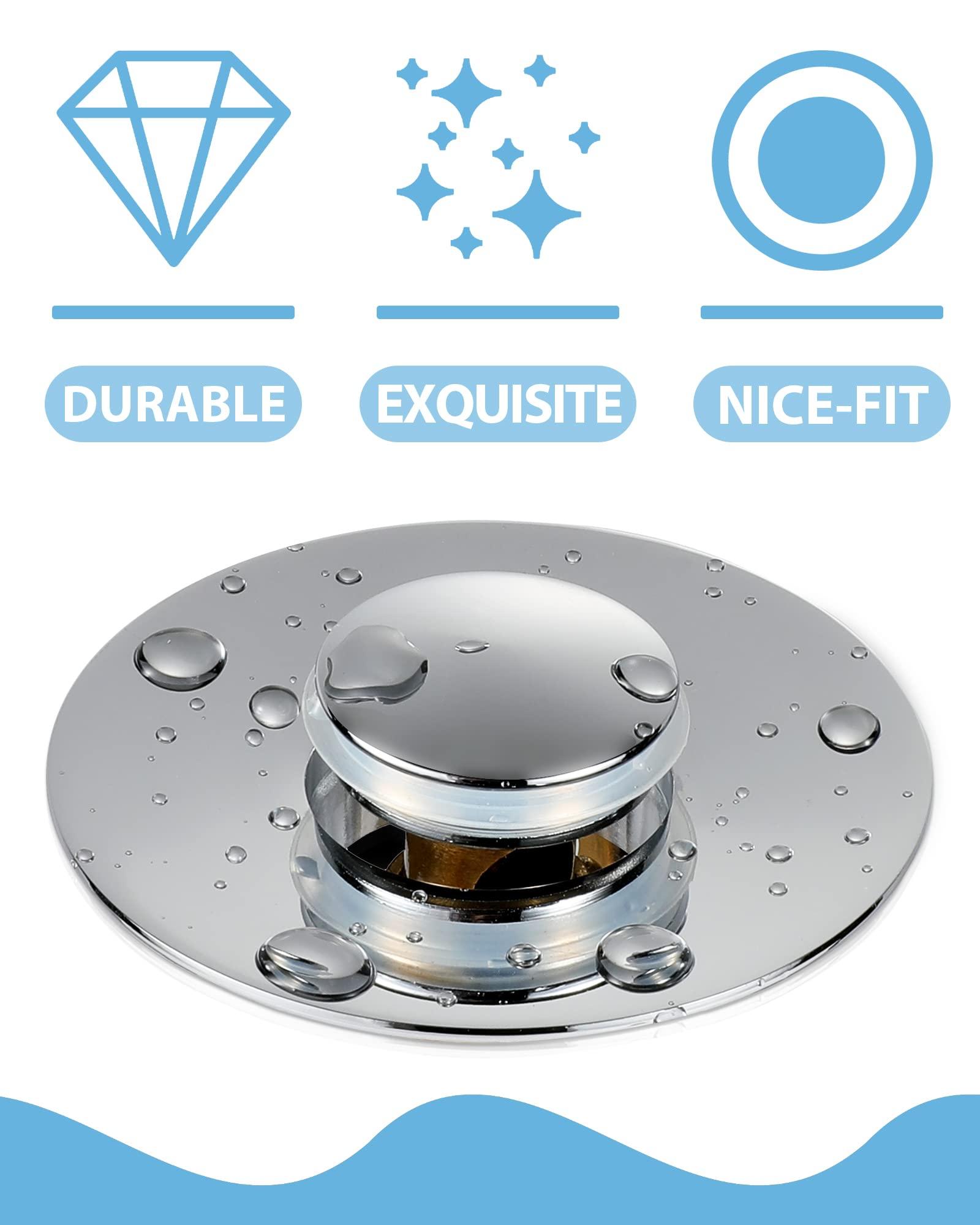 Tgosomt Bathroom Sink Stopper, Bathroom Sink Drain Strainer, Revolutionary Bathroom Accessories and Essentials (Shiny Chrome) - Image 4