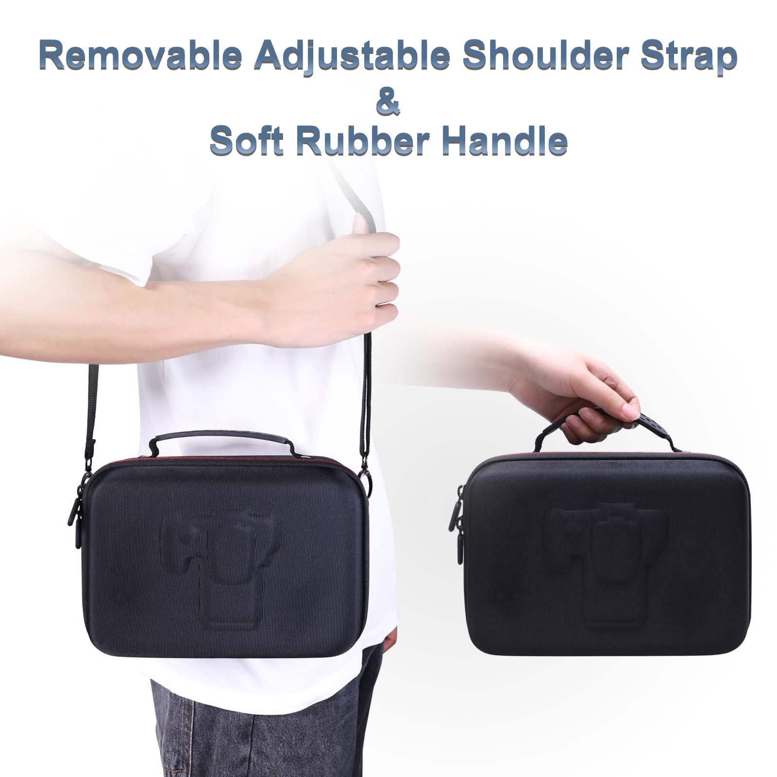 Camera Case Compatible with Canon EOS Rebel T7 / R100 / R50 / R5 / R6 Mark II / R7 / R8 / 90D / 5D Mark IV, Sony, Nikon DSLR Camera, Lens, Tripod, with 4 Pieces of Dividers and Shoulder Strap, Black - Image 6