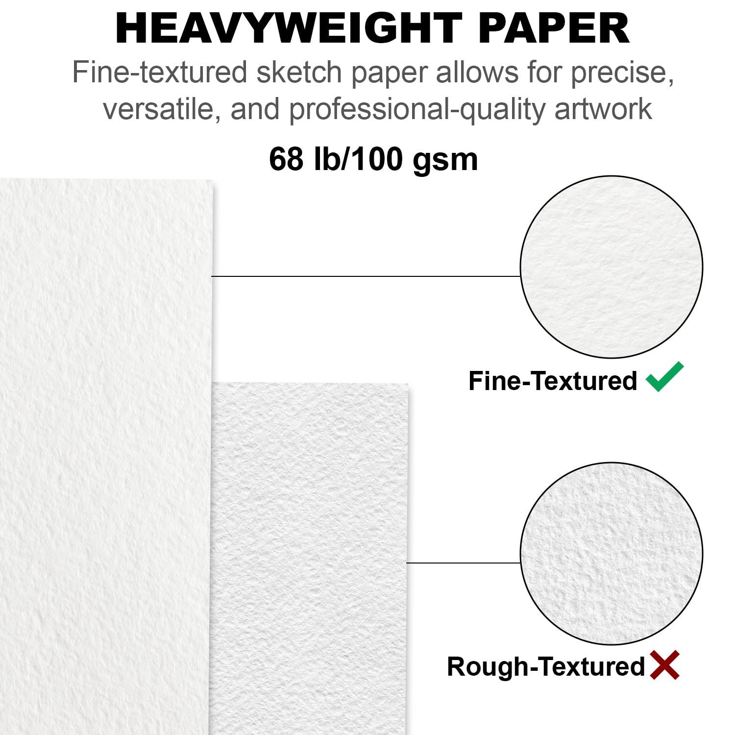 Fuxi 9" x 12" Sketch Book, Top Spiral Bound Sketch Pad, 1 Pack 100 Sheets 68lb/100gsm Drawing Paper, Acid Free Art Sketchbook Blank Painting Writing Drawing Pad for Kids Beginners Artists. - Image 2