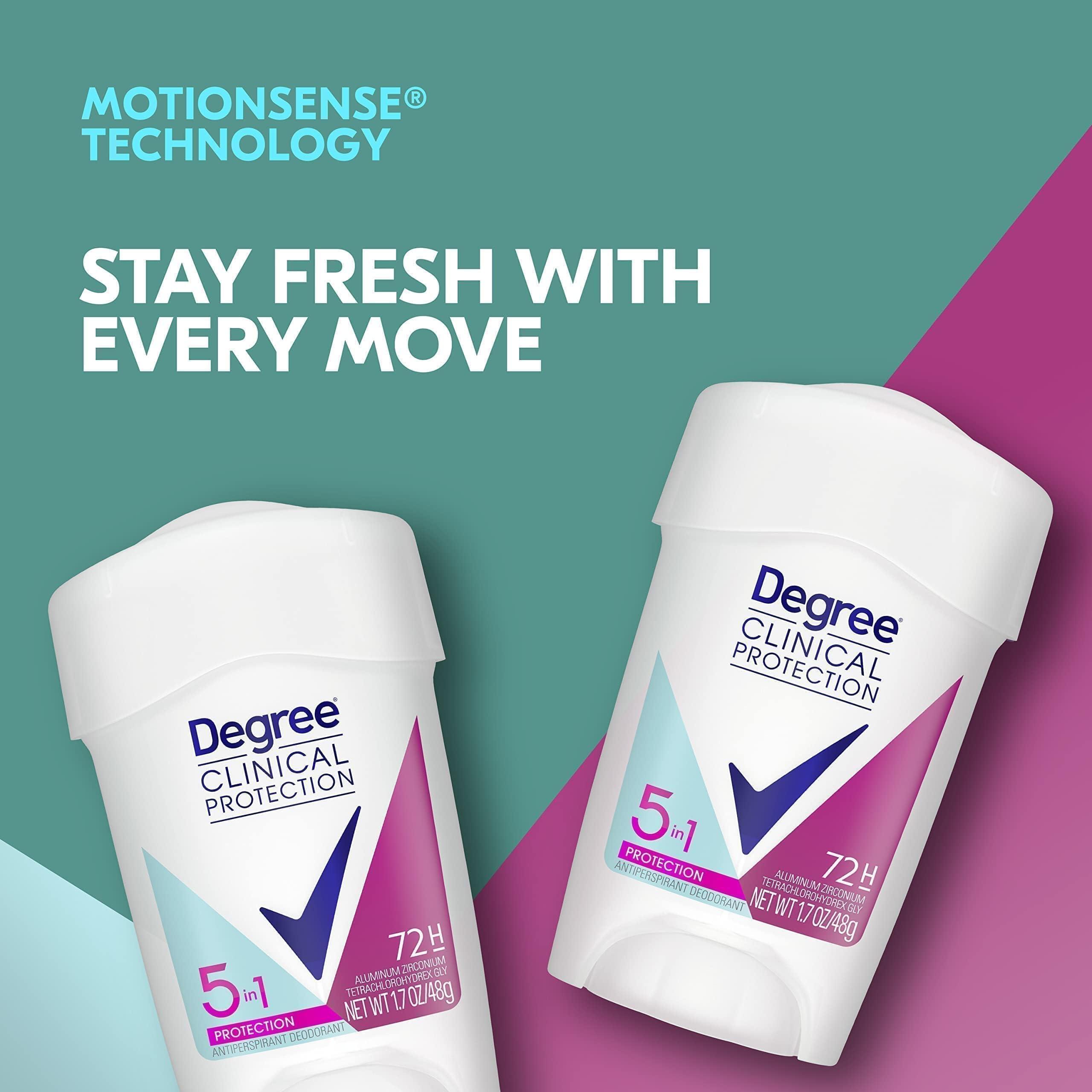 Degree Clinical Protection Antiperspirant Deodorant 72-Hour Sweat & Odor Protection 5-in-1 Antiperspirant for Women 1.7 oz - Image 6