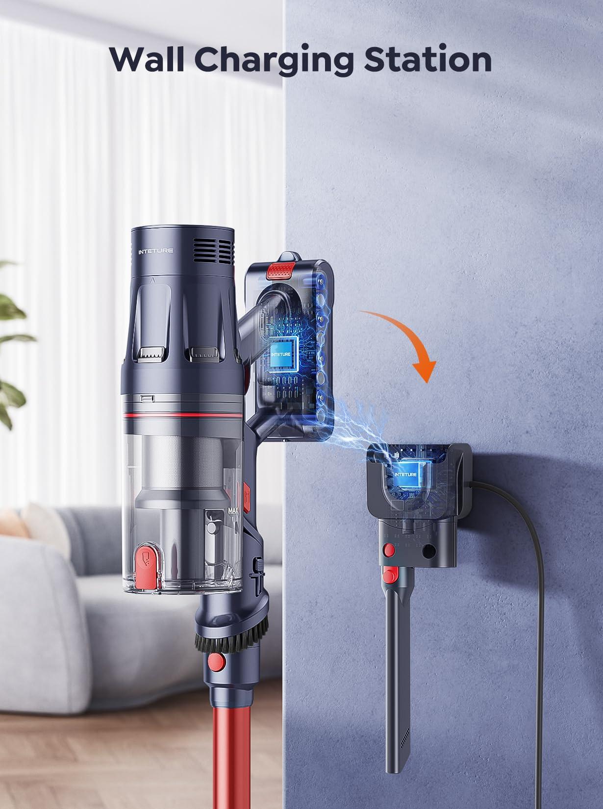INTETURE Cordless Vacuum Cleaner, 550W 45Kpa Vacuum Cleaners for Home, Stick Vacuum with Self-Standing, Max 60 Mins, Touch Screen, Vacuum Cleaner with Charging Station for Hard Floor Carpet Car Pet - Image 6