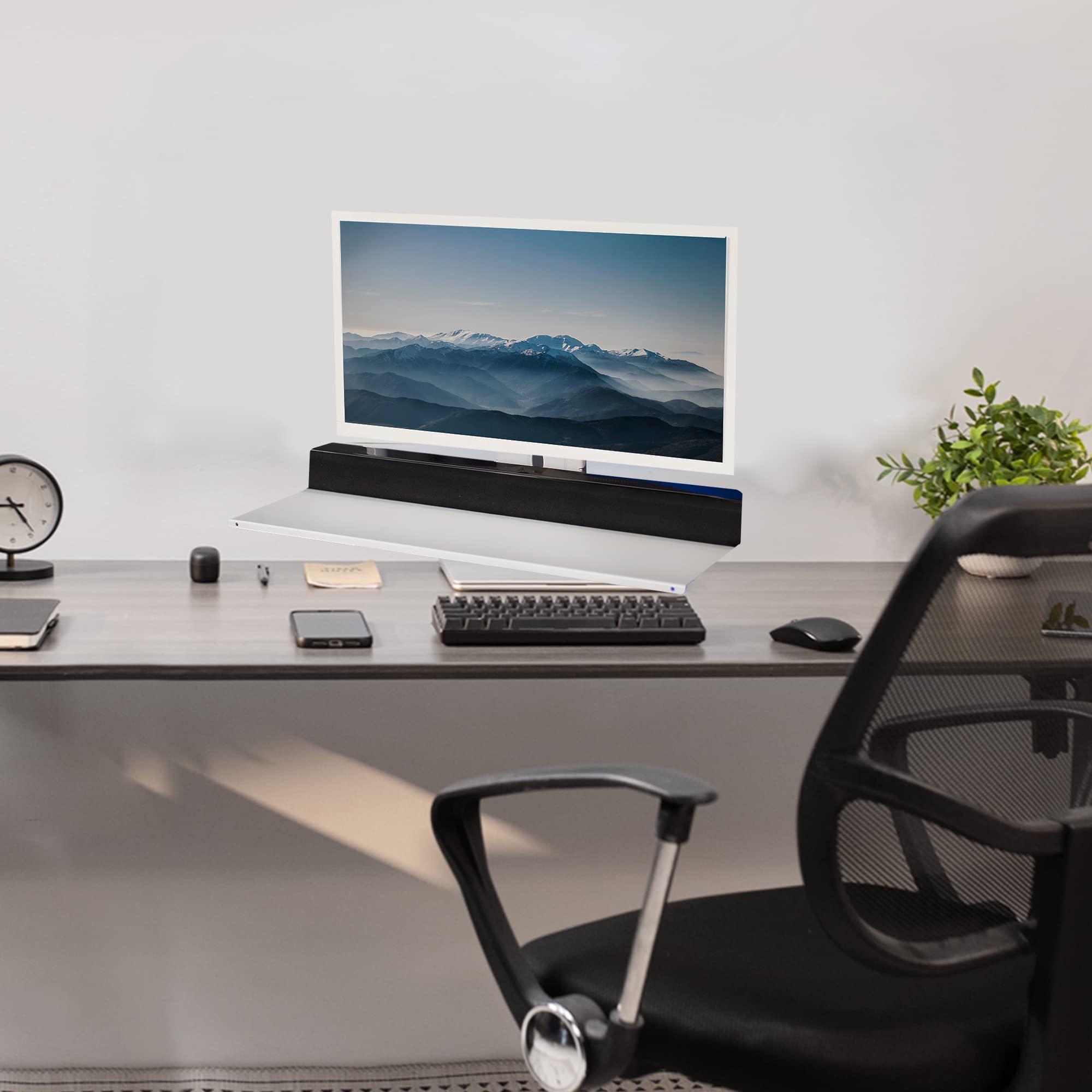 VIVO Computer Keyboard and Mouse Platform Tray VESA Mount Attachment 25.5 x 8 inch Surface, White, MOUNT-KB03-W - Image 9