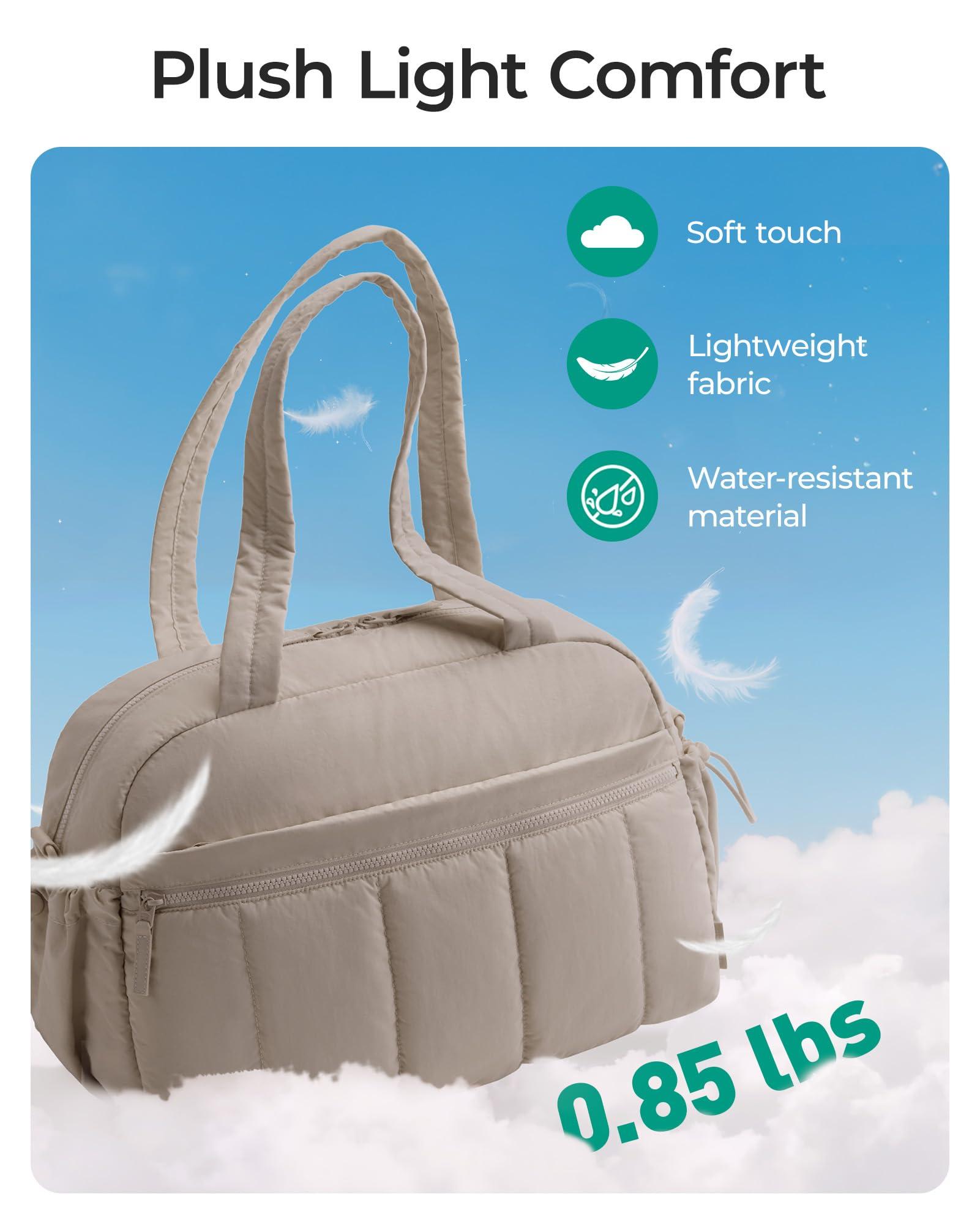 BAGSMART Gym Bag for Women, Duffle Bag for Travel with Wet Pocket, Lightweight Carry on Weekender Duffel, Water Resistant - Image 4
