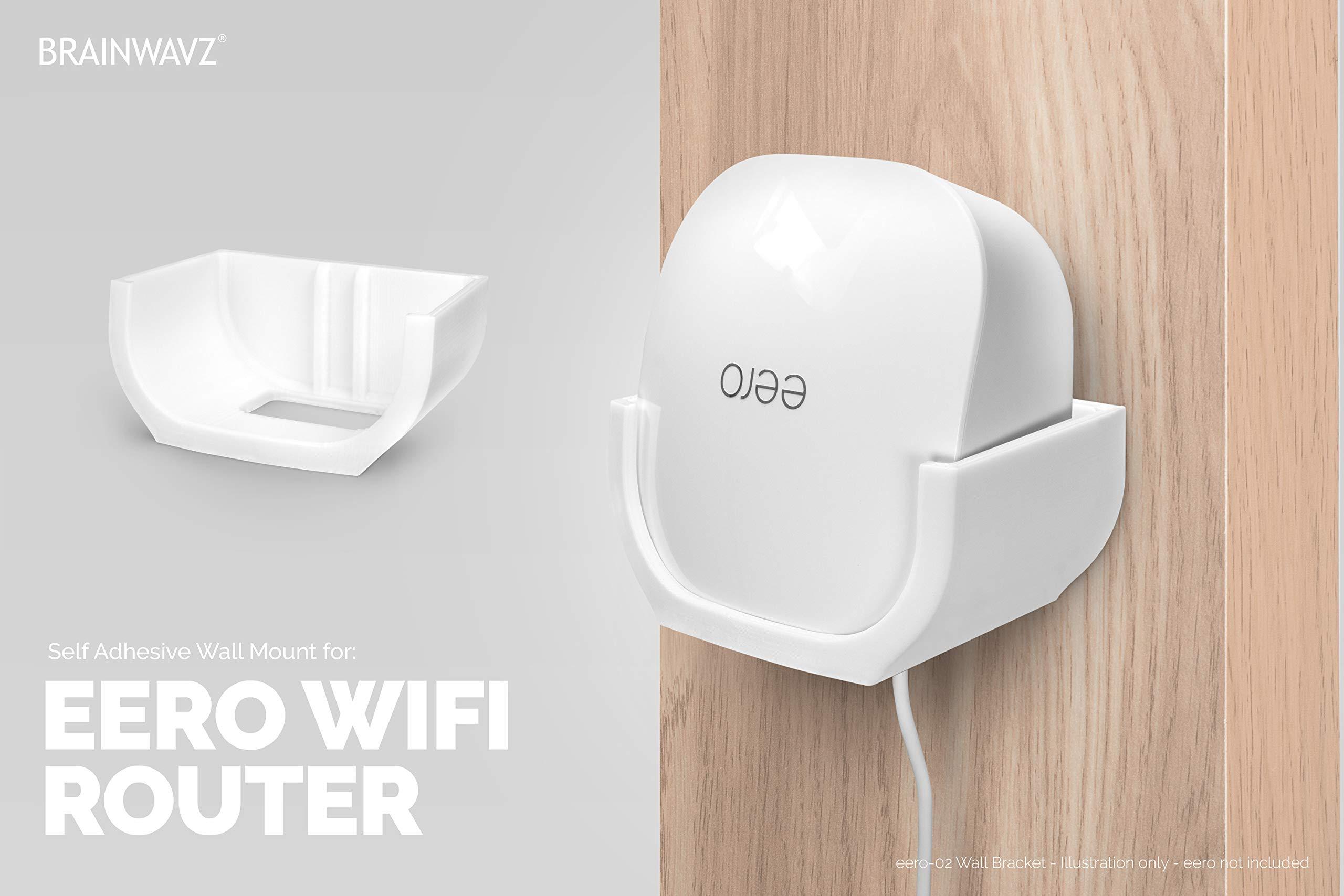 Screwless Wall Mount for Eero Mesh WiFi (NOT Compatible with Eero 6/Pro 6/Beacon), VHB Stick On Holder, Easy to Install, No Tools, No Mess, No Drilling, Strong Adhesive Mount, White by Brainwavz - Image 5