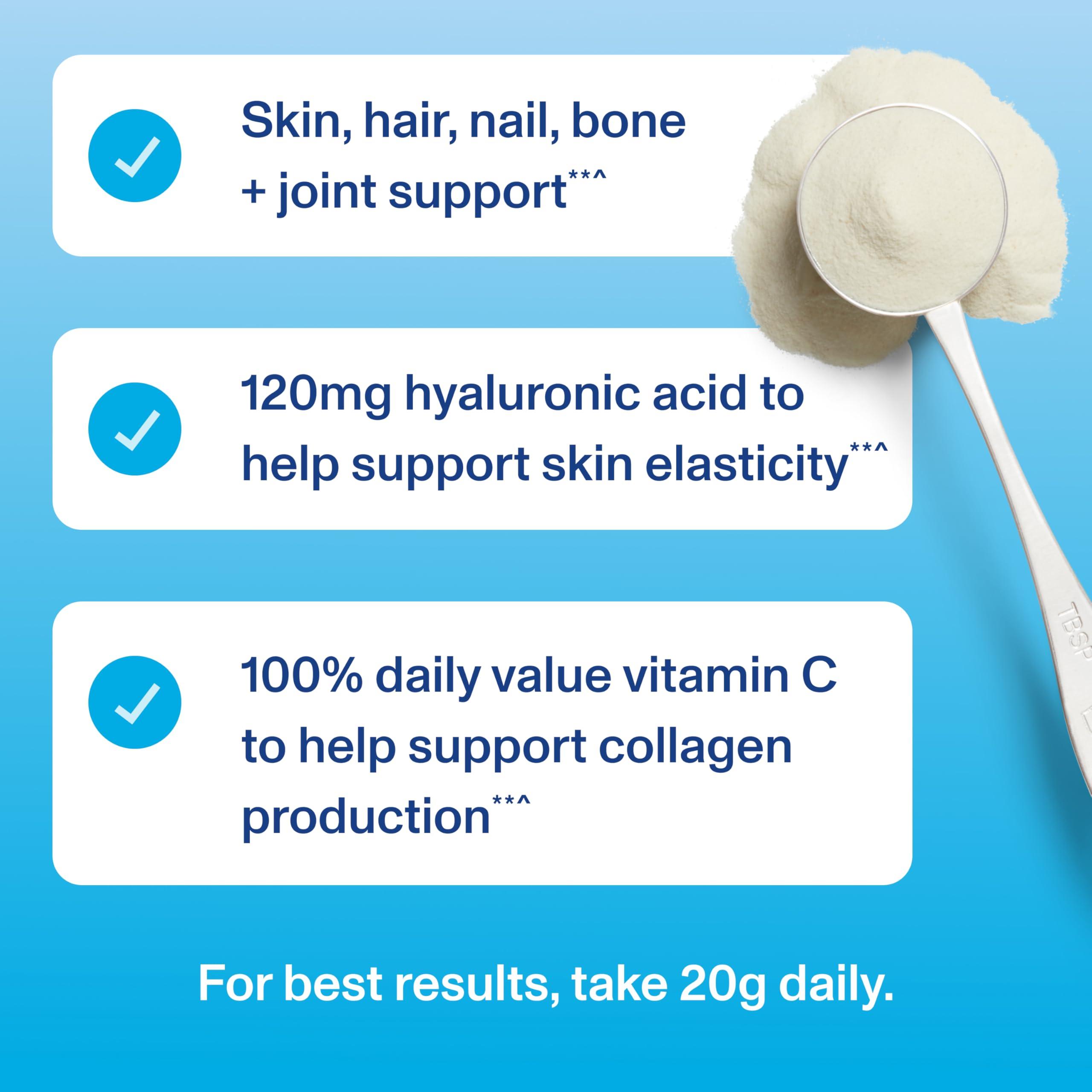 Vital Proteins Collagen Peptides Powder Advanced with Hyaluronic Acid & Vitamin C - 20oz Collagen Protein, Unflavored, 28 Servings - Image 6