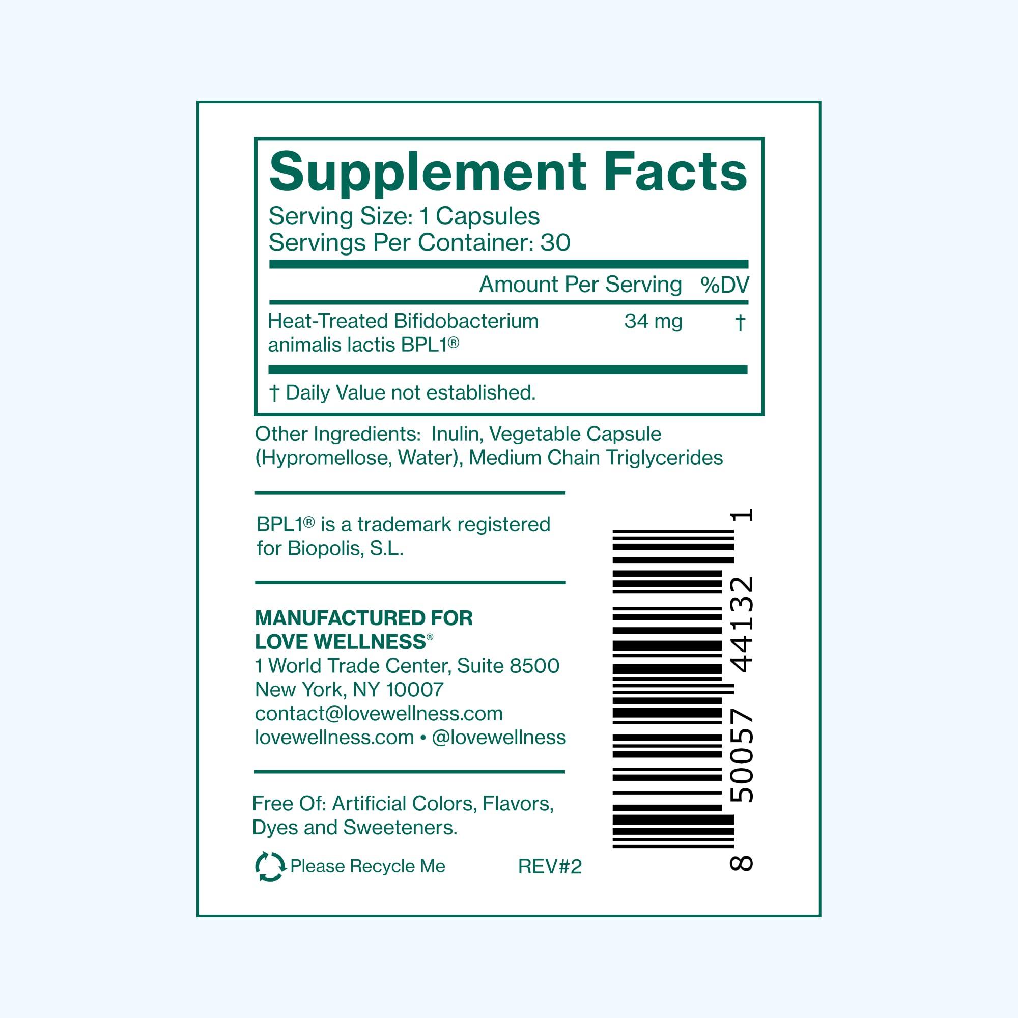 Love Wellness Hello Burn Activate | Support Visceral Fat Burn with HT BPL1 Postbiotic | Supports Healthy Waist Circumference, Longevity and Metabolic Wellness | 30 Count - Image 7