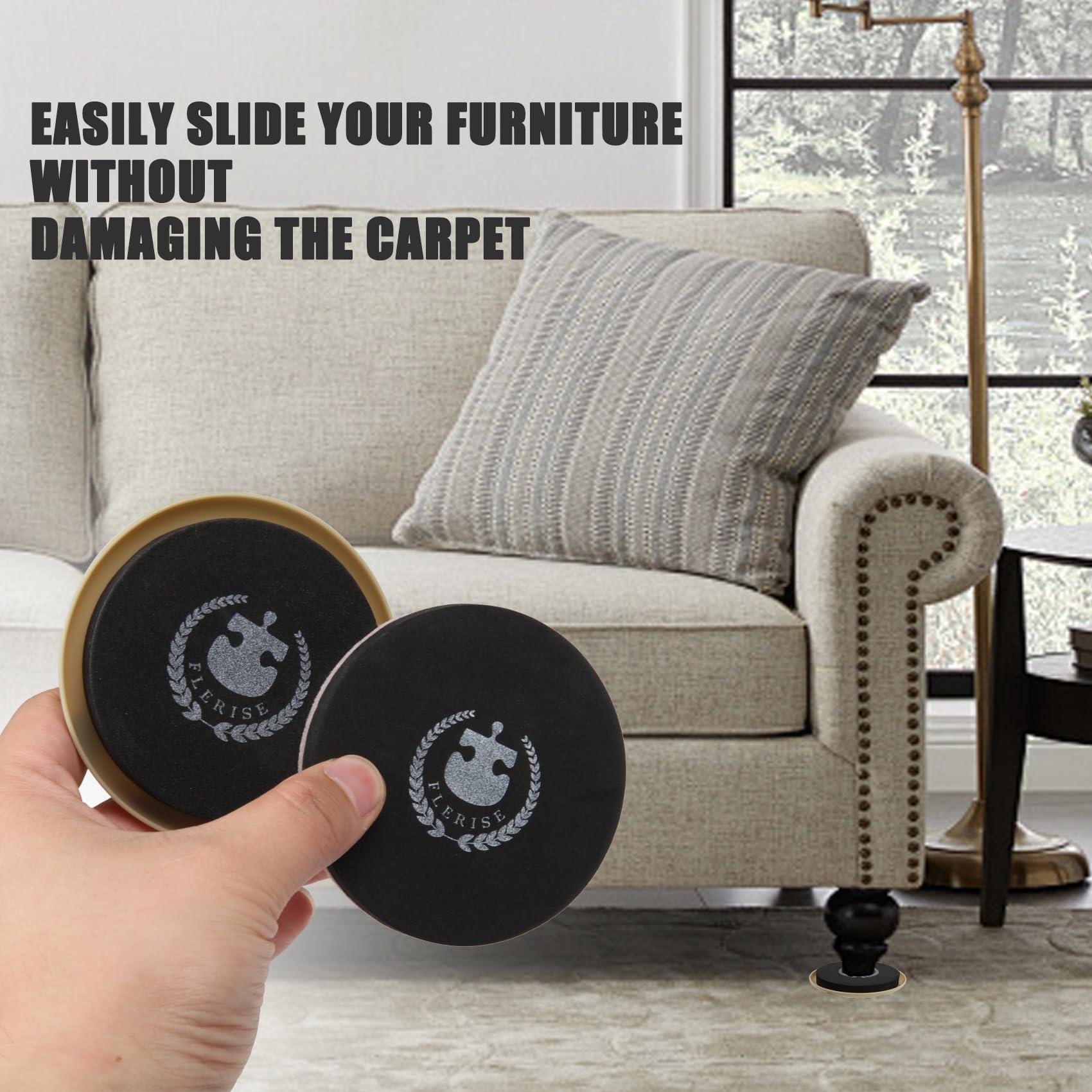 Round Furniture Moving Kit (16 Piece) for Carpeted and Hard Floor Surfaces Felt Pads Suitable for All The Furniture Sliders - Image 8