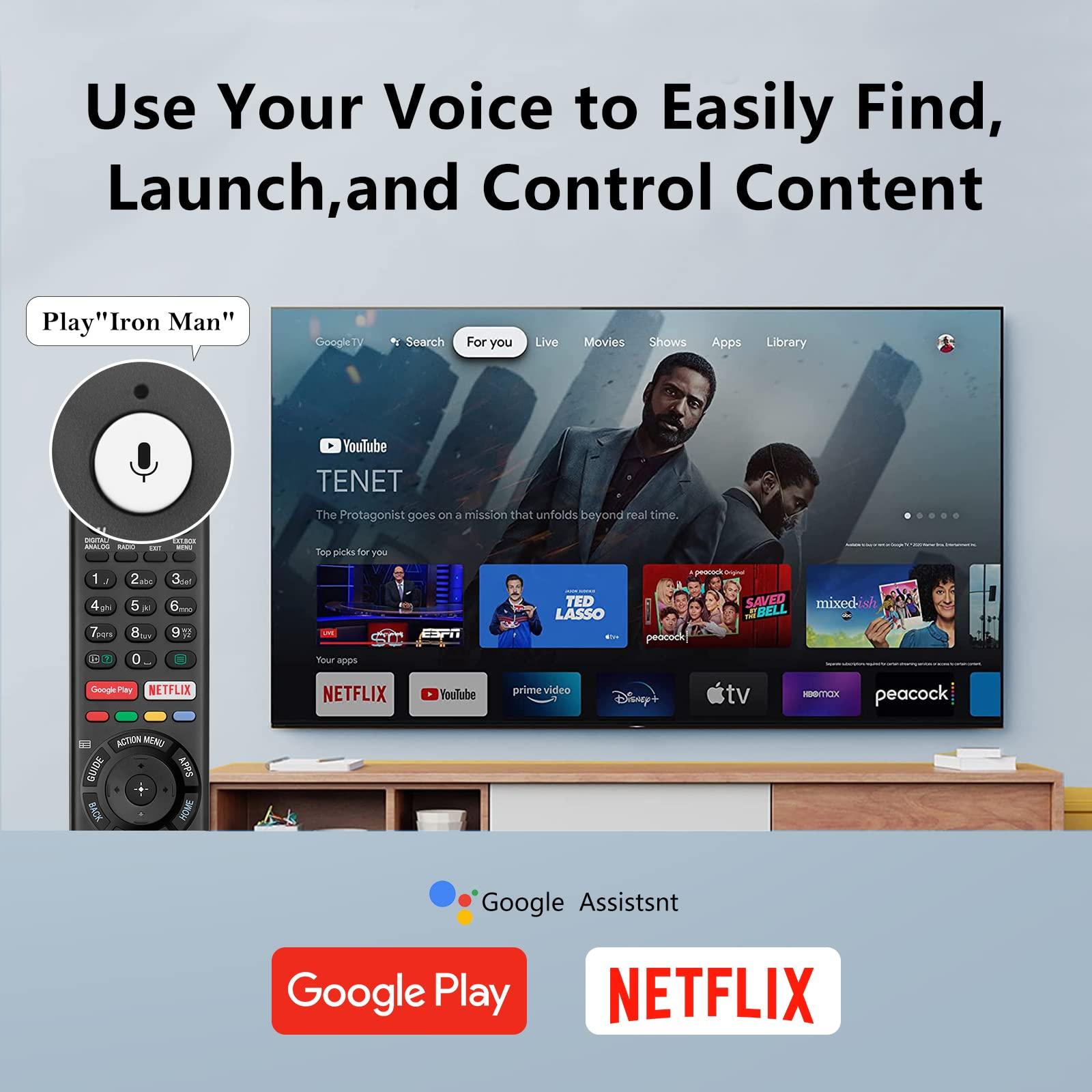 Voice Replacement Remote Control for Sony-Bravia-TVs，for All Sony 4K UHD LED LCD HD Smart TVs - Image 4