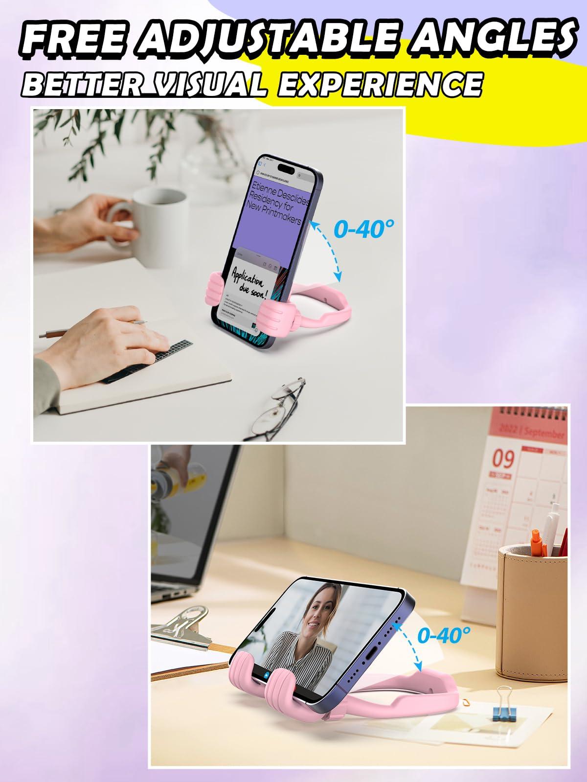 CALDEVER Cell Phone Stand Thumbs Up Lazy Phone Stand - Phone Holder 2025 College Graduation Gifts for Her Him Cellphone iPhone Stand for Desk Birthday Gifts for Teens Girls Boys Adults Women Men Wife - Image 4