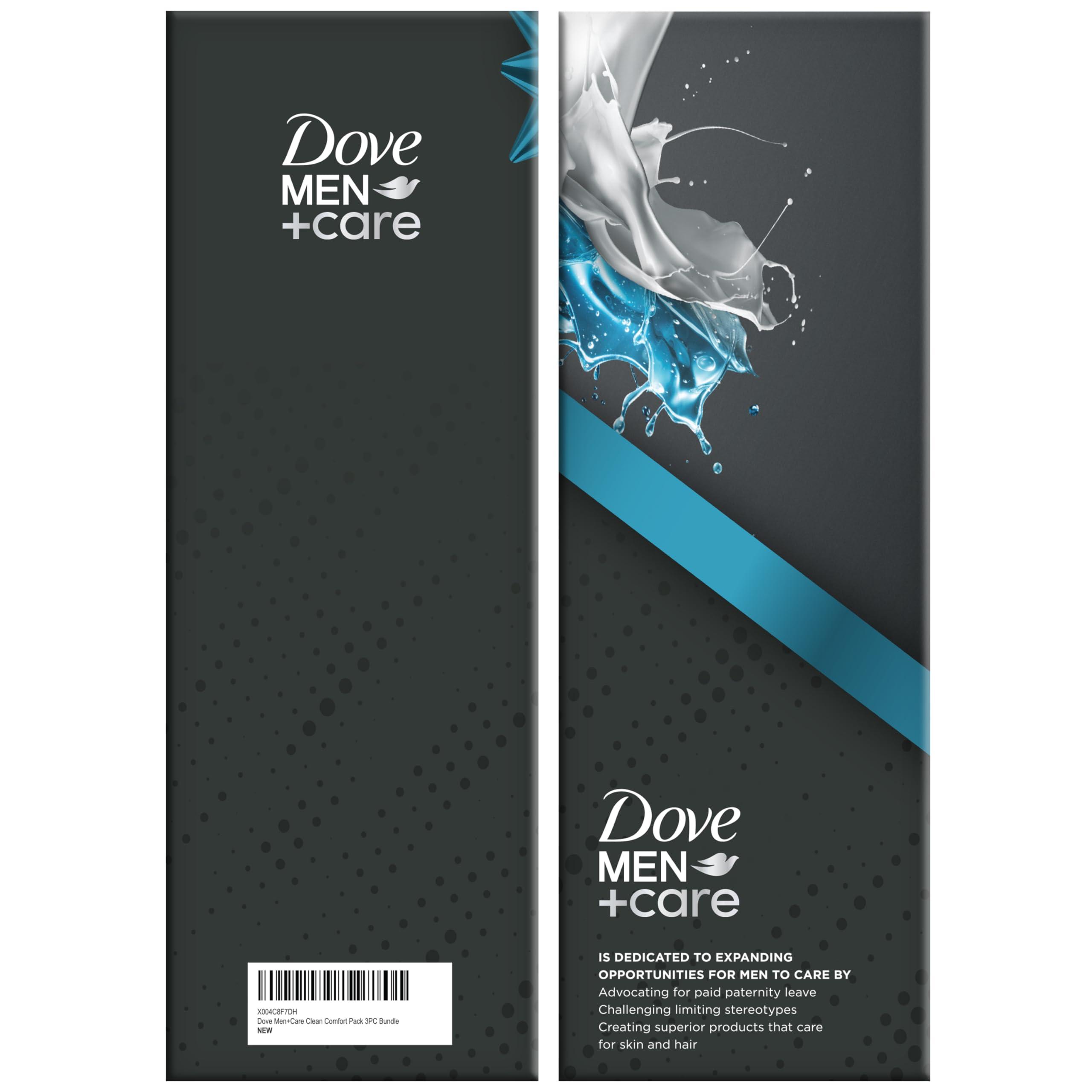 Dove Men + Care Clean Comfort Bundle – Men’s Body Wash, Aluminum-Free Deodorant + Antiperspirant, 48H Protection, Clean Scent (3 Piece Set) - Image 5