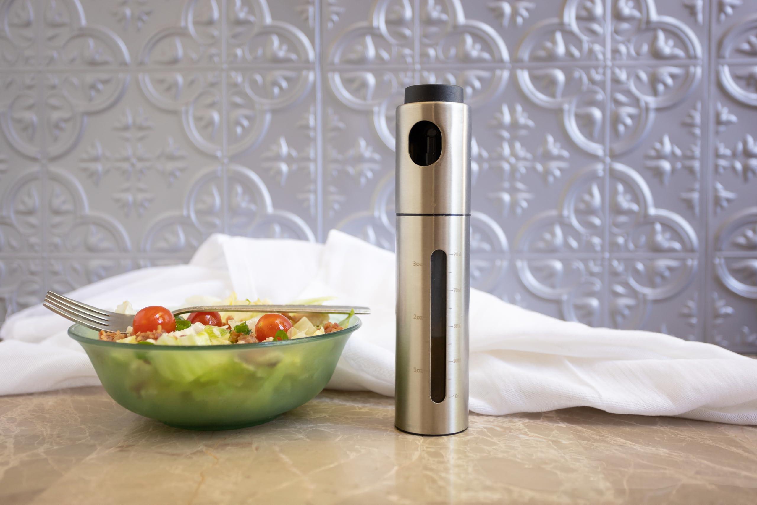 Fox Run Olive Oil Sprayer Bottle, 7" x 1.5" Stainless Steel Oil Mister - Image 4