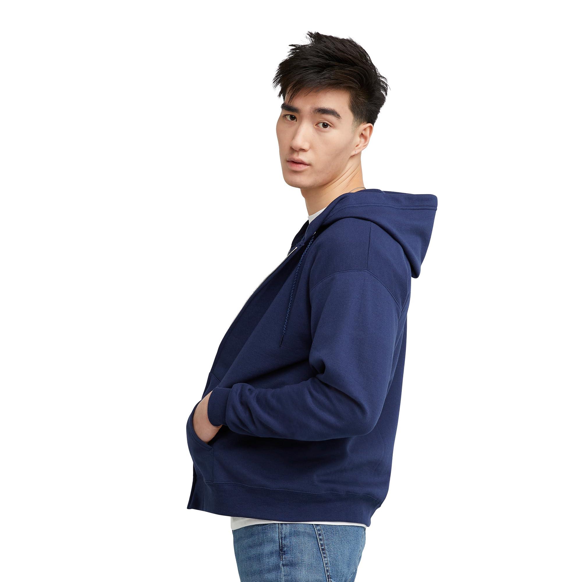 Hanes Men's EcoSmart Fleece Full-Zip Hoodie Sweatshirt - Image 4