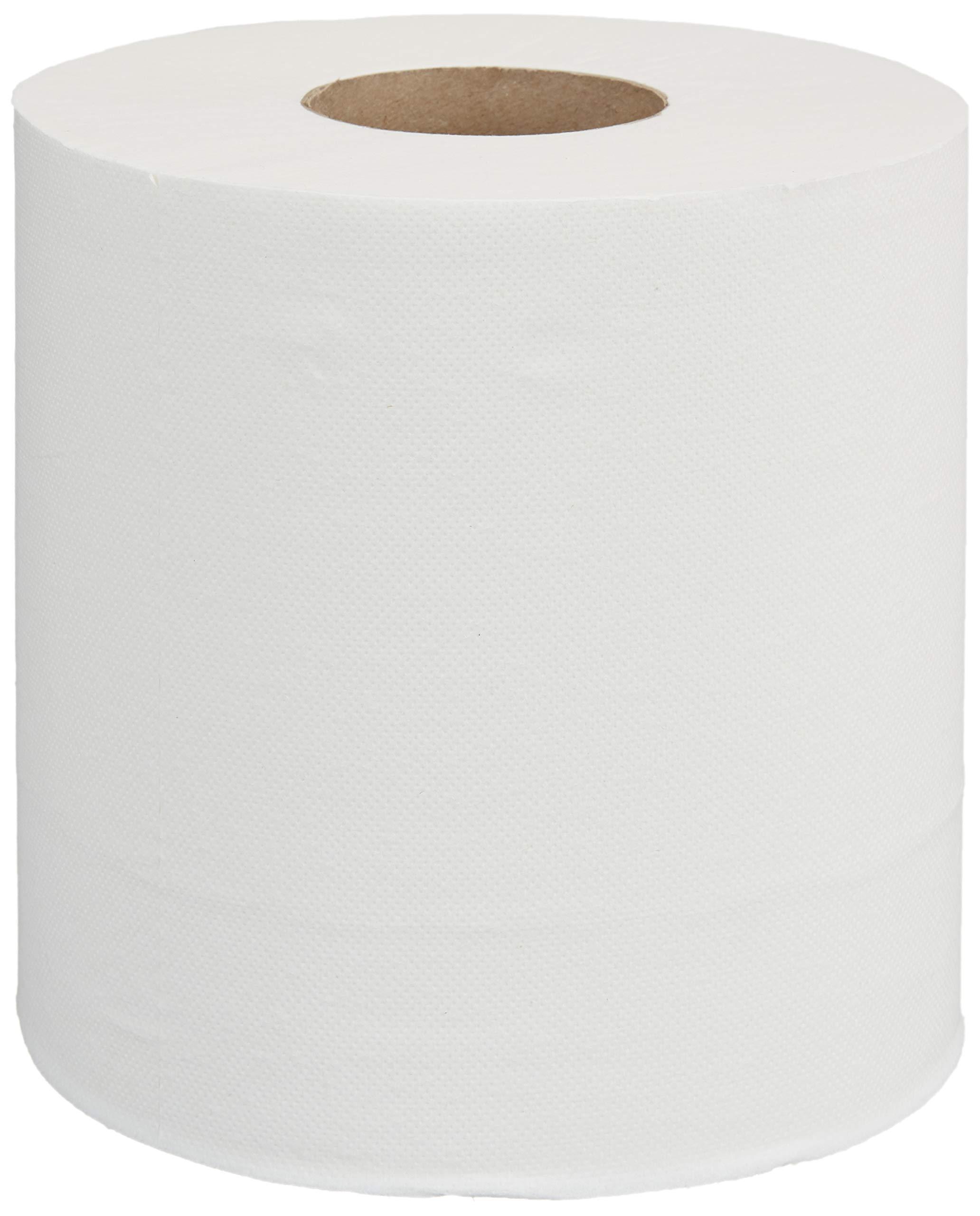 AmazonCommercial 2-Ply Soft, Absorbent Centerpull Paper Towels Compatible with Universal Dispensers, FSC Certified, 7.6 x 9 in, 6 Rolls, 600 Towels per Roll