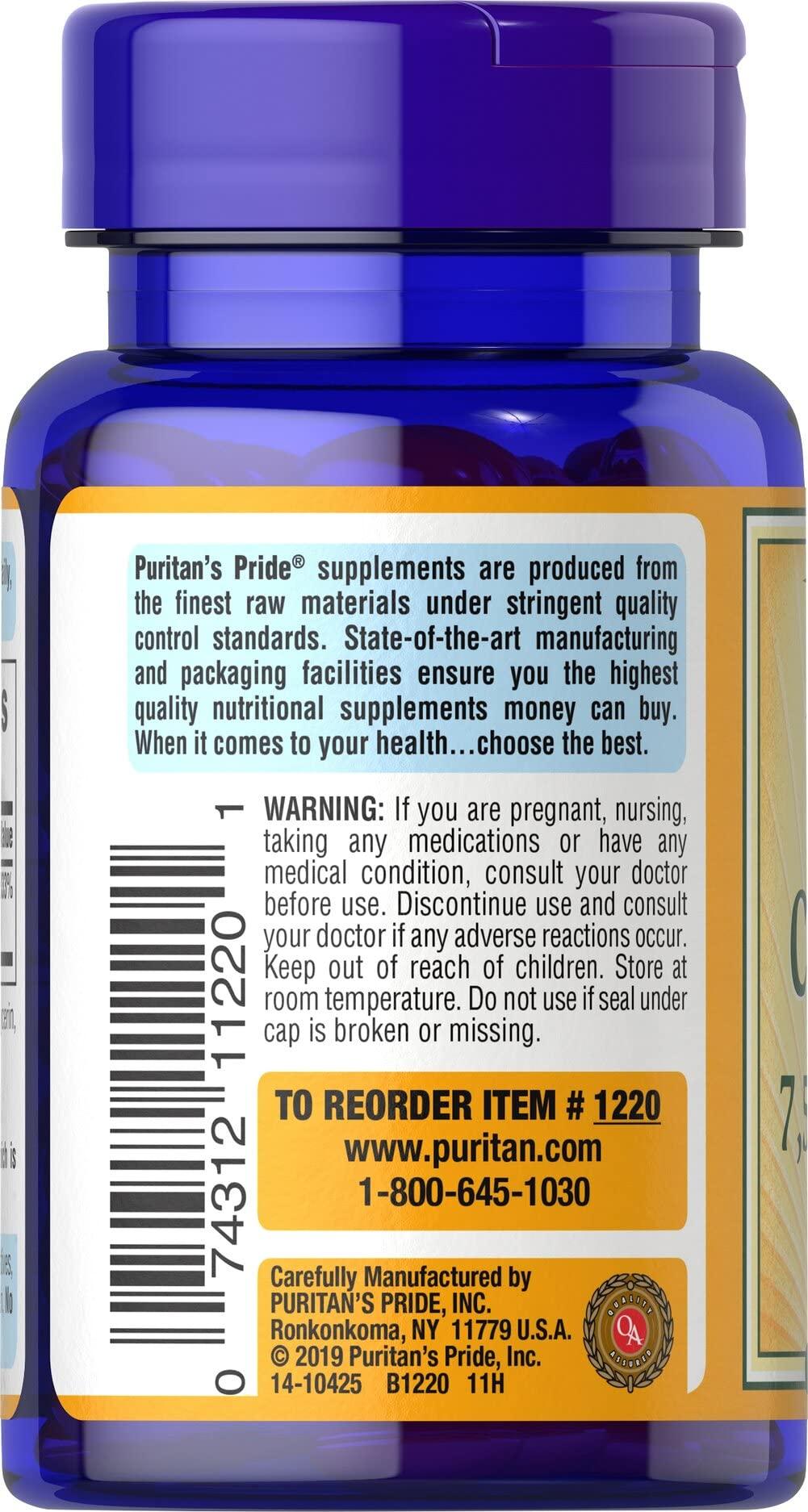 Puritan's Pride Beta Carotene Provitamin A 7,500mcg (25,000 IU), Vitamin Supplement for Immune System, Antioxidant and Eye Health Support, 100 Day Supply, 100 Rapid Release Softgels - Image 3
