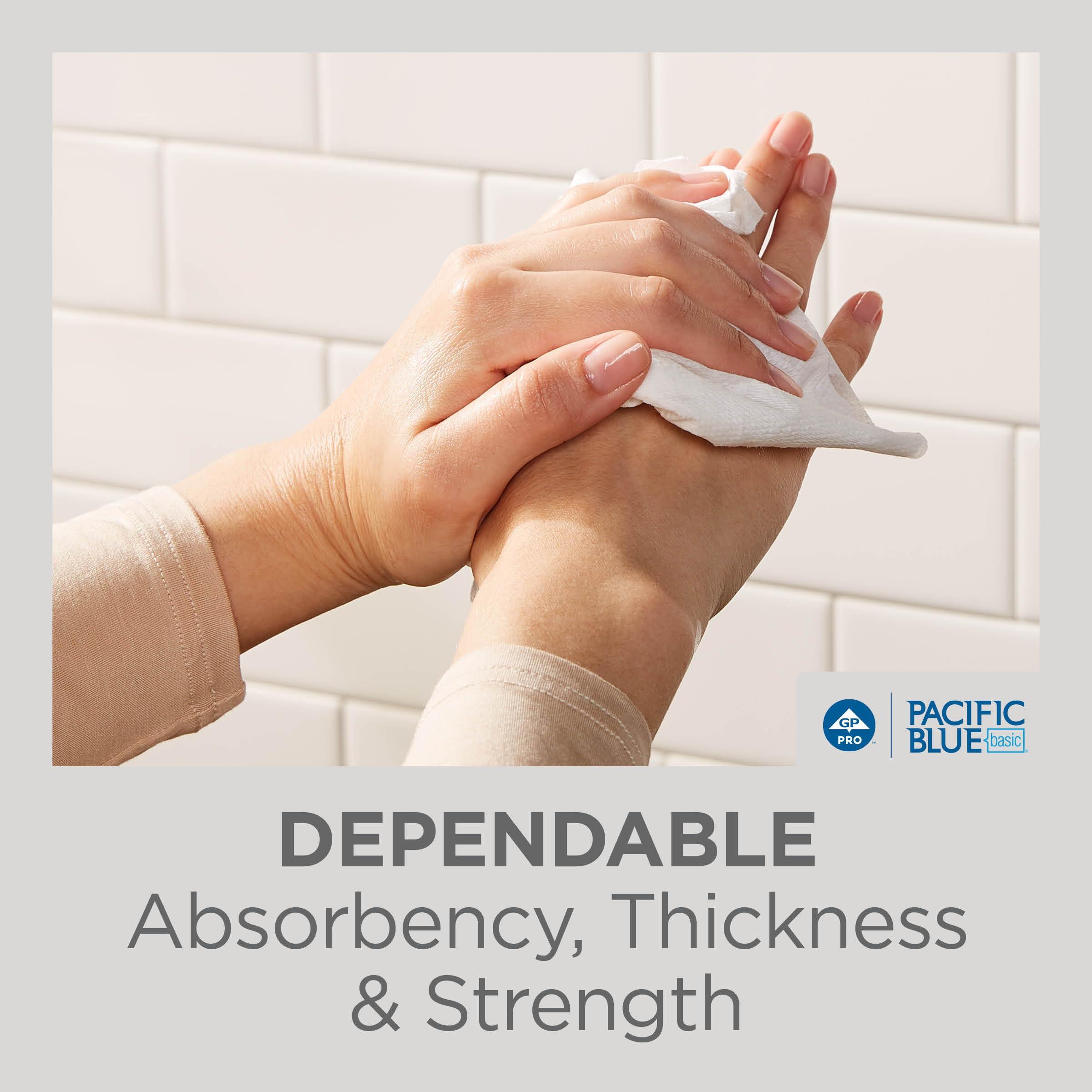 Georgia-Pacific Pacific Blue Basic Multifold Paper Towels (Previously Branded Acclaim) by GP PRO (Georgia-Pacific),White,20204,250 Towels Per Pack,16 Packs Per Case,(Case of 16 Packs,250 per Pack) - Image 7