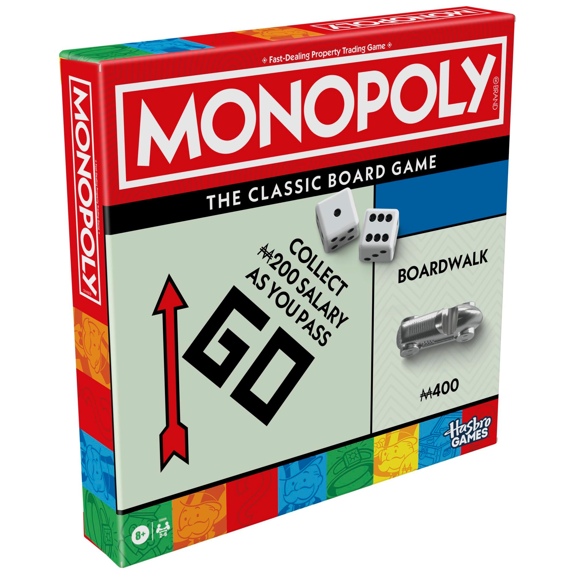 Monopoly Board Game | Classic Game with Storage Tray and Larger Tokens | Ages 8+ | 2 to 6 Players | Family Games for Kids and Adults | Kids Gifts - Image 15