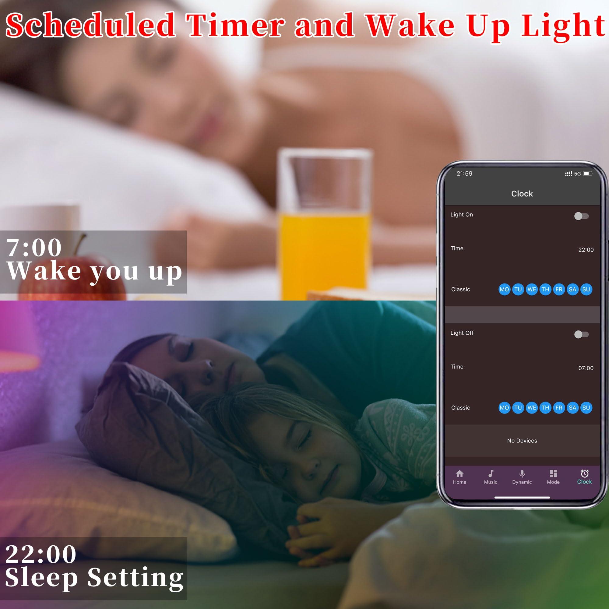 QZYL LED Lights for Bedroom, 25FT RGB LED Strip Lights with 44 Keys IR Remote, Smart LED Light Strip with Adhesive Backing Adjustable Brightness App Control for Bedroom Party Decoration - Image 5