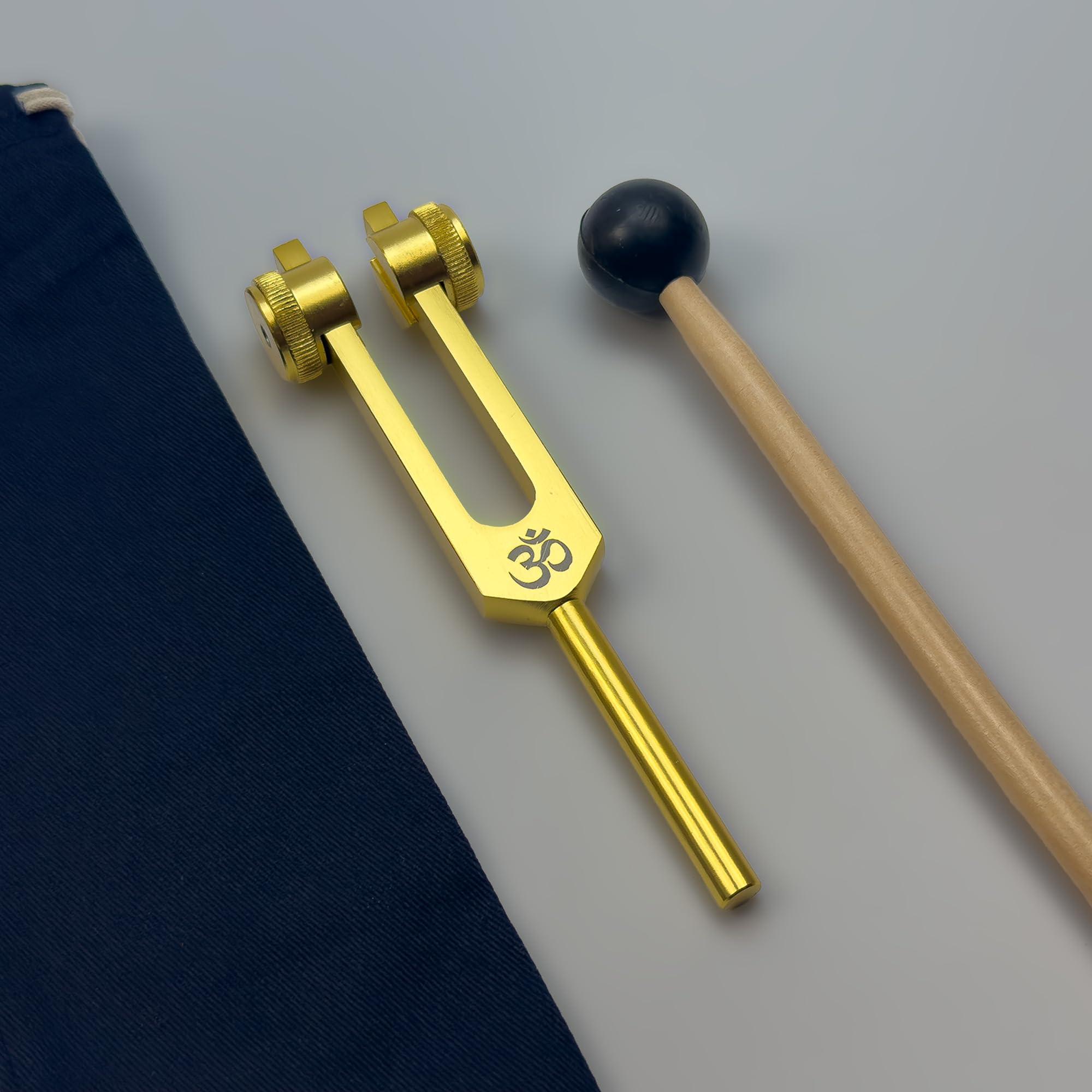 432 Hz Weighted Tuning Fork For Healing - Natural Musical Pitch - Love Frequency 432 Hz - Sound Healing and Biofield Harmonization - Sound Therapy Tools, Sound Healing Instruments - Gold - Image 6