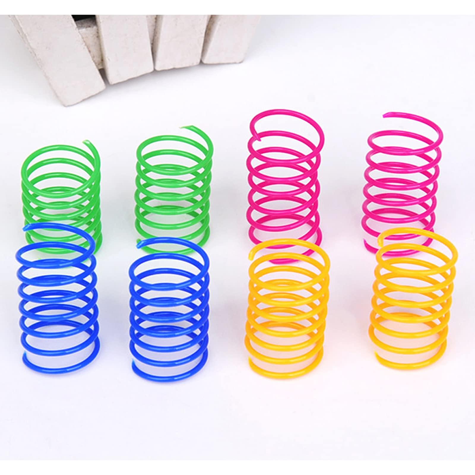 AIMICOCA 120 Pack Cat Spring Toy - Interactive Plastic Coils for Indoor Cats, Colorful Spiral Springs for Swatting, Biting, Hunting - Active Healthy Fitness Play Kitten Toys - Image 5