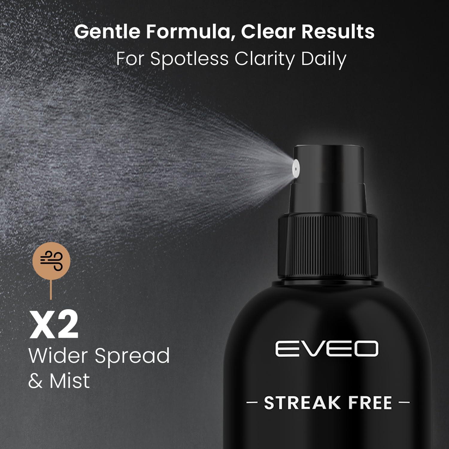 EVEO Eyeglass Cleaner Spray - Glasses Cleaner No Streaks Technology & Microfiber Cleaning Cloth - Glasses Cleaning Kit, Eye Glass Cleaners Spray Lens Cleaner - Screen & Eye Glasses Kit - 2 Pack - Image 3