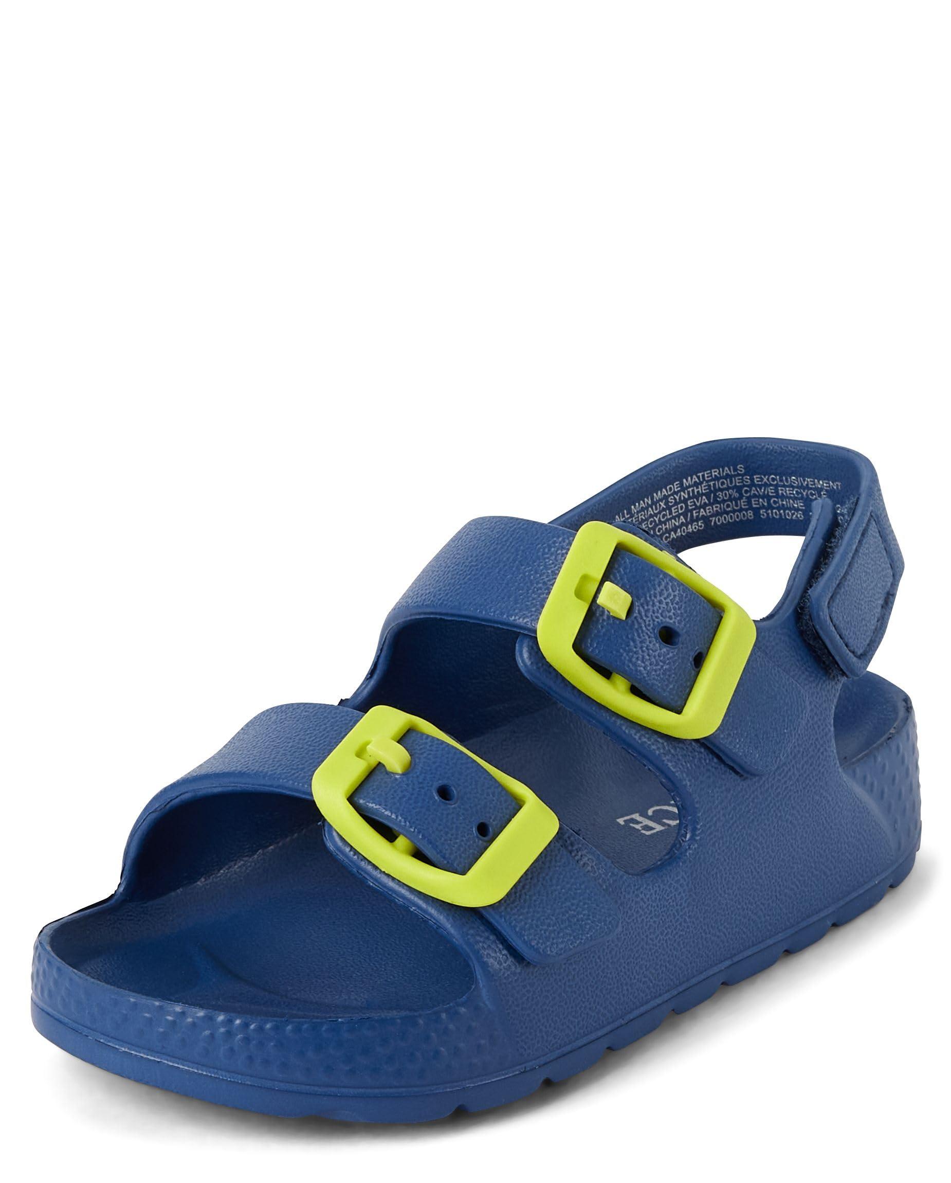 The Children's Place Baby Boys and Toddler Everyday Double Buckle Slide Sandals with Backstrap - Image 2