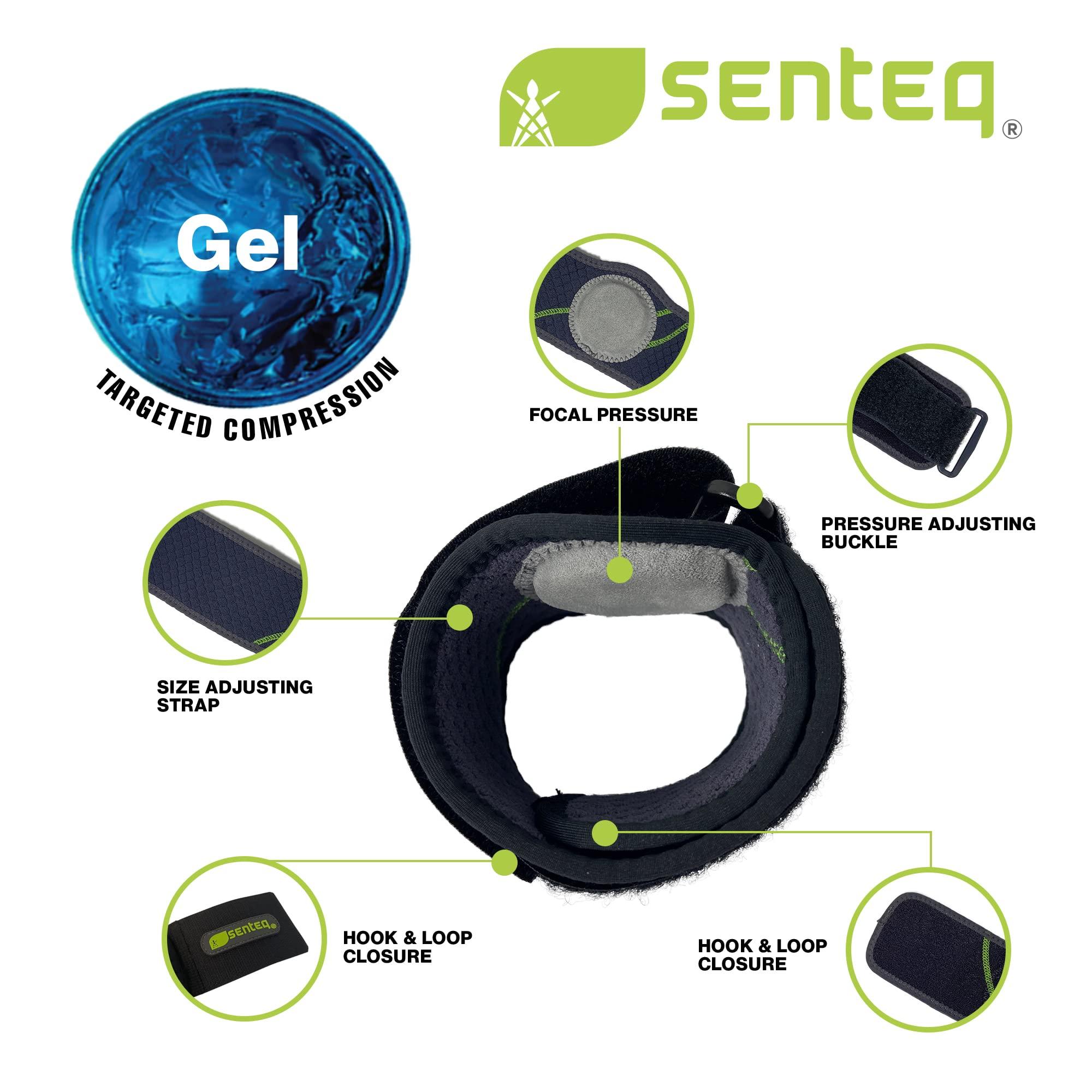 SENTEQ Elbow Brace Support Strap - Forearm Compression Sleeve, Tennis Elbow Brace for Men and Women, Fit Wrap Band for Weightlifting, Tennis, Golf Pressure Relief & Sports Injury Recovery, 1ct, 1-Pack - Image 6