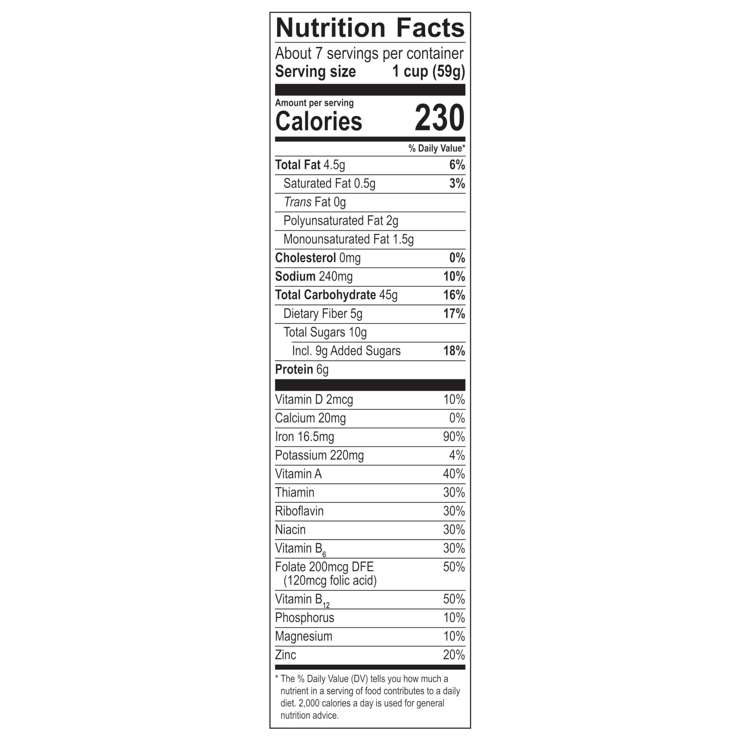 Great Grains Banana Nut Crunch Cereal, Cereal with Banana Clusters and Sliced Almonds, Non-GMO Project Verified, 15.5 OZ Box - Image 6