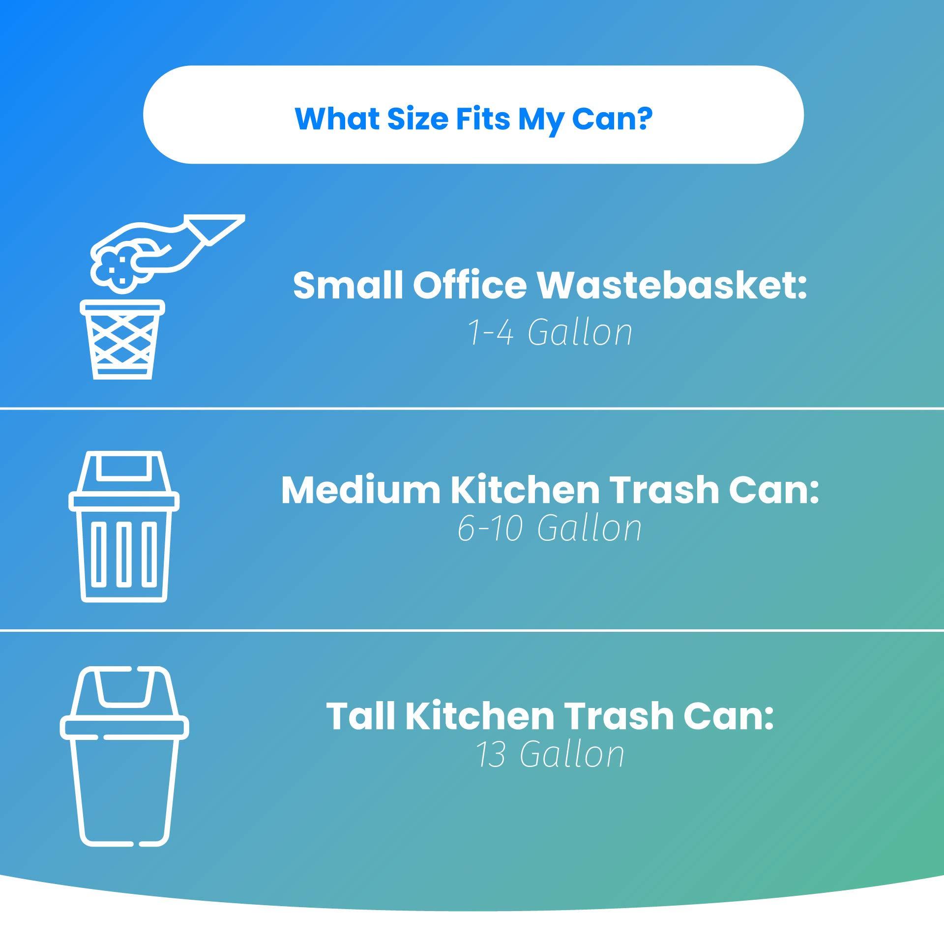 Reli. 6-10 Gallon Trash Bags | 300 Bags | Clear | Bathroom | Strong | Garbage - Image 5