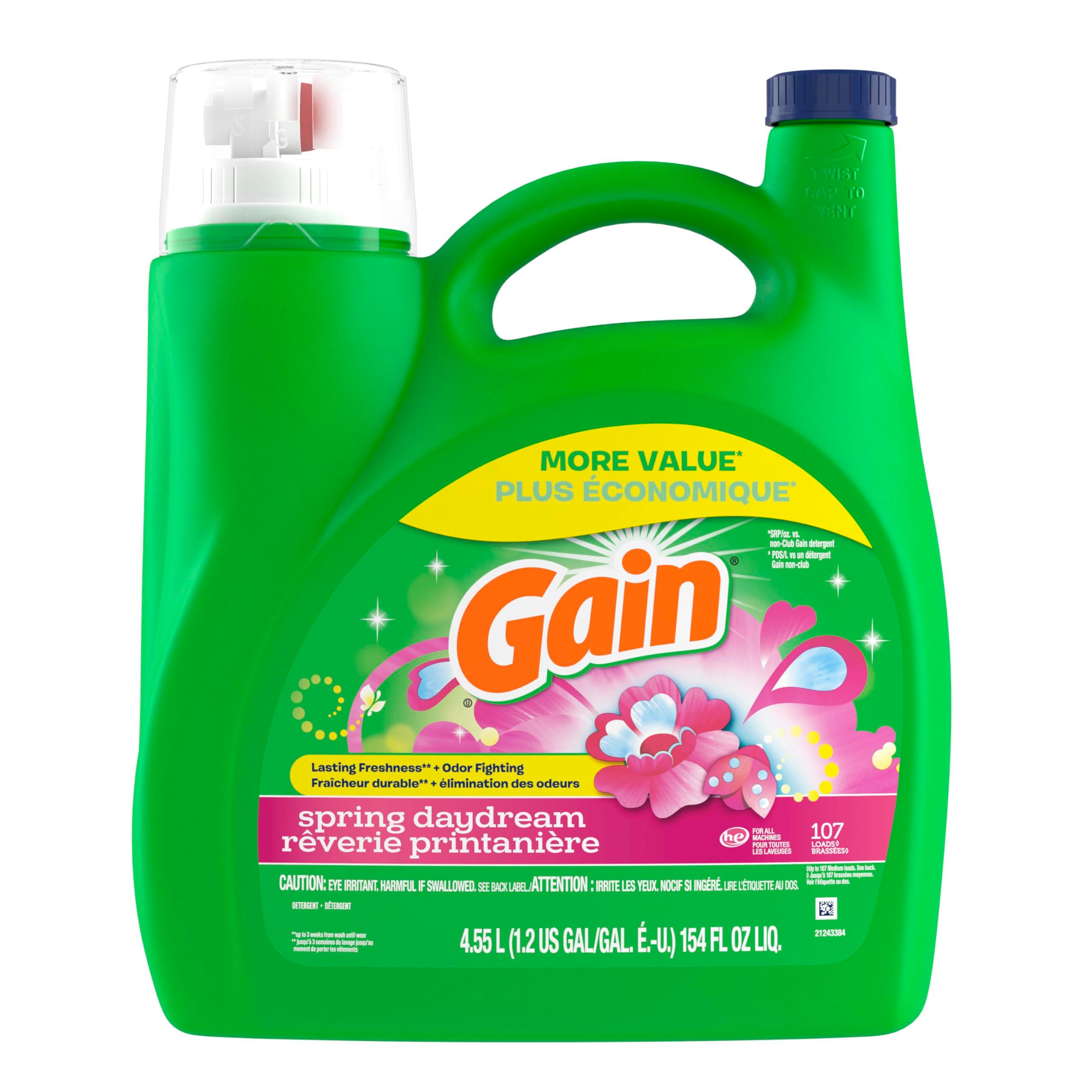 Gain + Aroma Boost Liquid Laundry Detergent Spring Daydream Scent 107 Loads 154 fl oz HE Compatible - Image 11