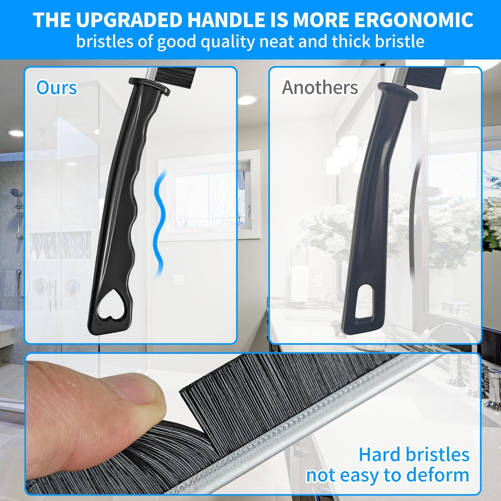 4TH Multi-Purpose Hard Bristle Crevice Cleaning Brush -Deep Reach Gap Cleaning Tool for Household Use -Versatile, Durable, Thin Brush to Clean Tight Spaces -4 Pcs, Black - Image 6